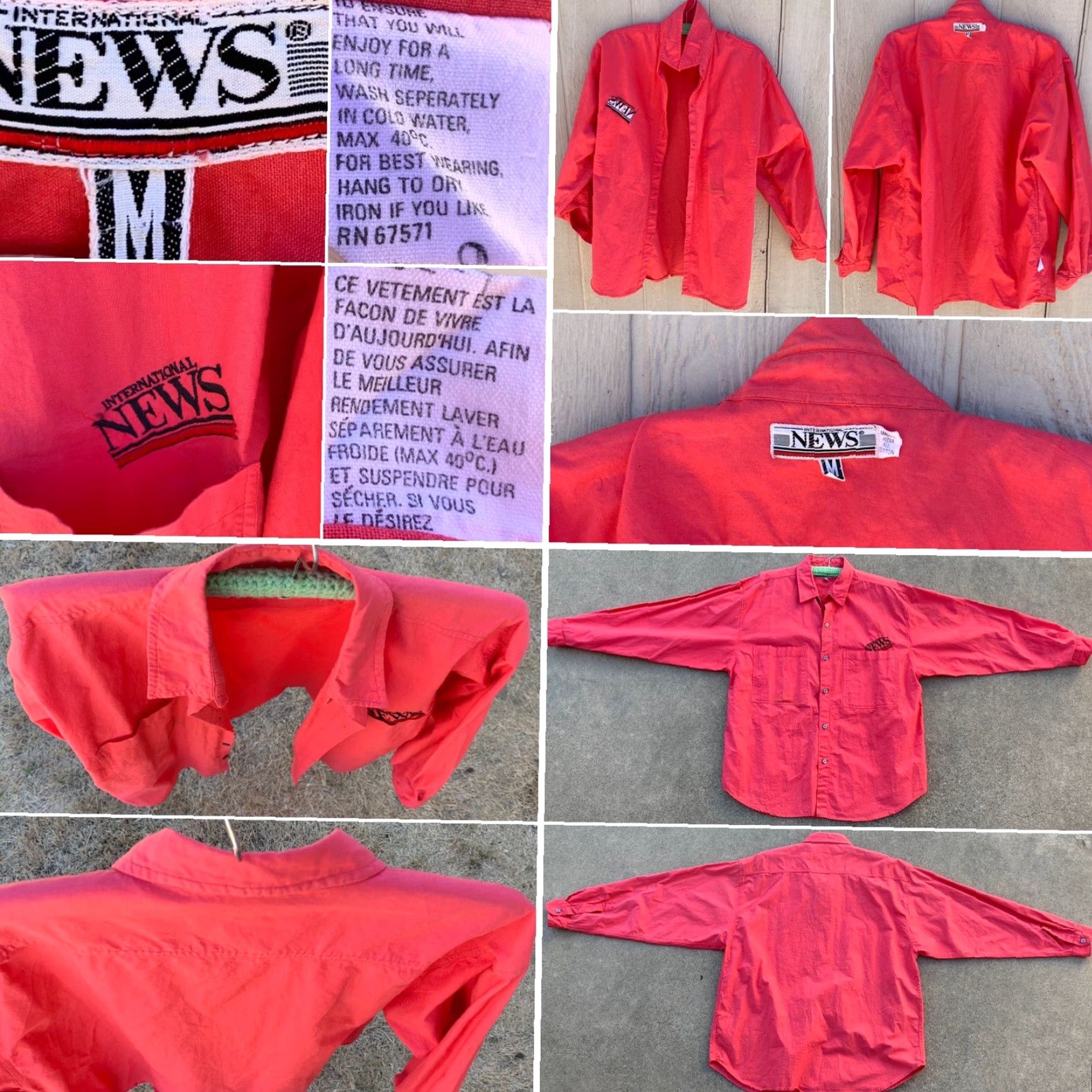 Vintage VINTAGE International News shirt Cotton size M 80s 1980s urban streetwear Long Sleeve Button-Front Mens Size US M / EU 48-50 / 2 - 4 Thumbnail