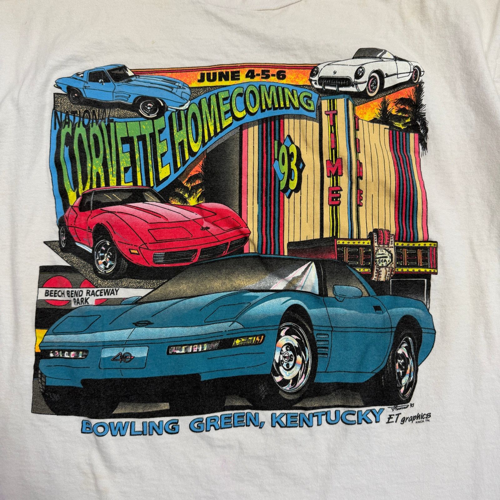 Vintage Vintage Corvette Homecoming Shirt Men's XL White 90s Size US XL / EU 56 / 4 - 3 Thumbnail