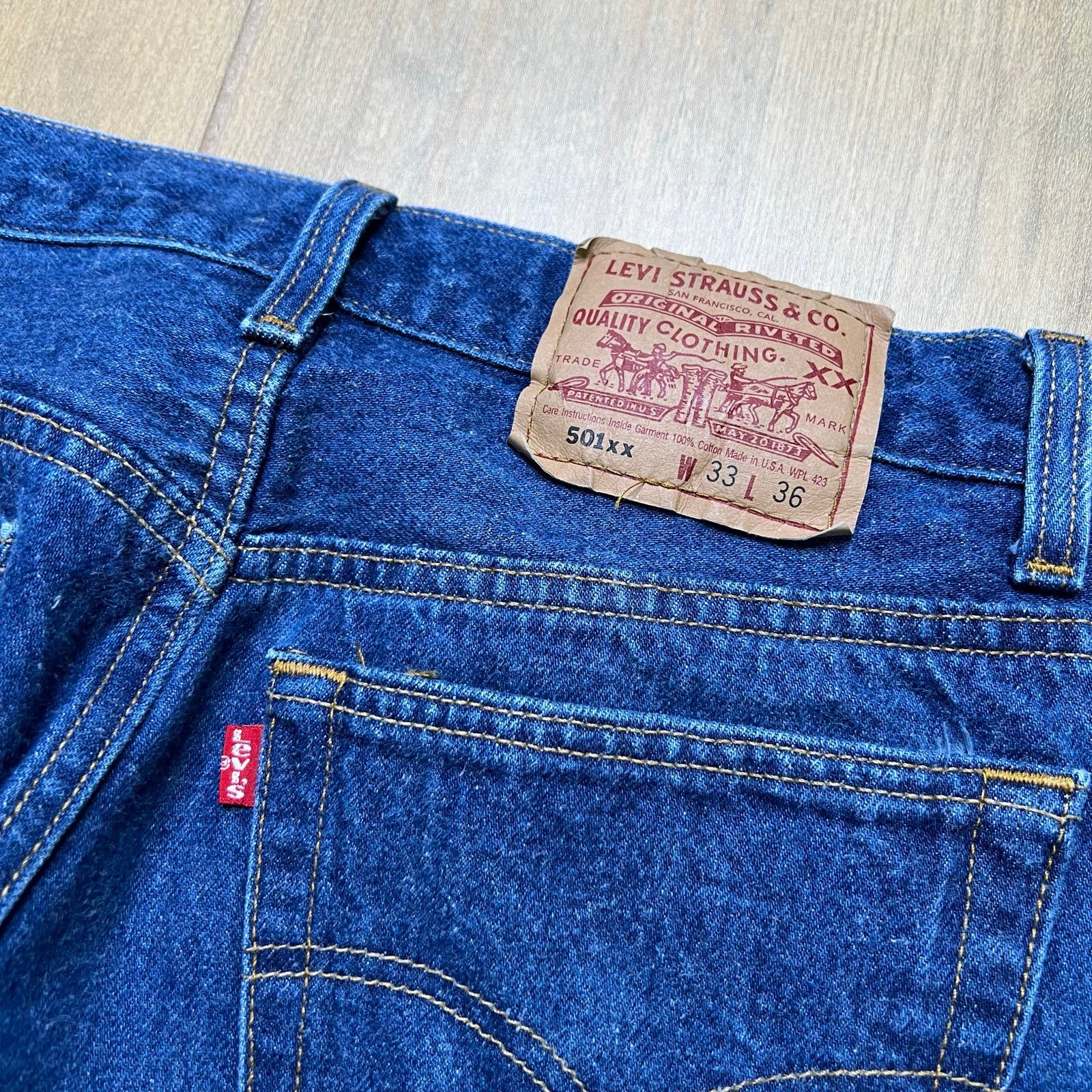 Levi's Levi’s 501XX Button Fly Cut Off Denim Shorts W33 Vintage USA Size US 33 - 9 Thumbnail