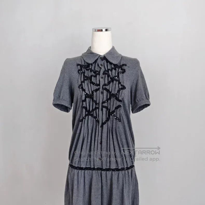 Junya Watanabe Junya Watanabe Round collar ruffled sequined short-sleeve Size XS / US 0-2 / IT 36-38 - 3 Thumbnail