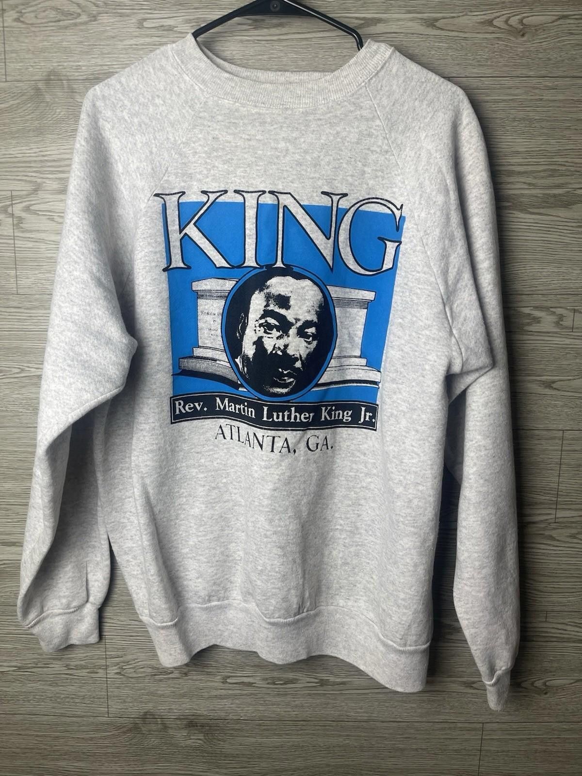Hanes Vintage Martin Luther King Jr Sweatshirt Hanes Activewear XL Size US XL / EU 56 / 4 - 1 Thumbnail