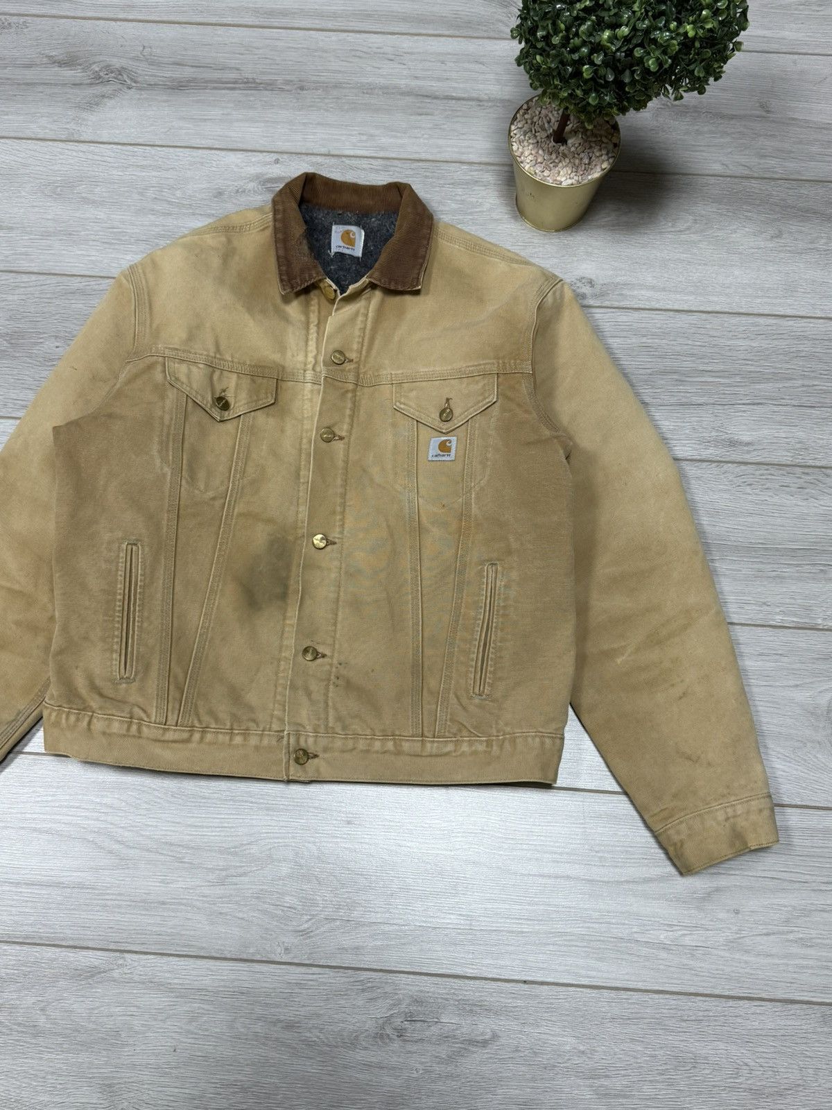 Carhartt Carhartt detroit vintage distressed jacket buttons Size US XL / EU 56 / 4 - 3 Thumbnail