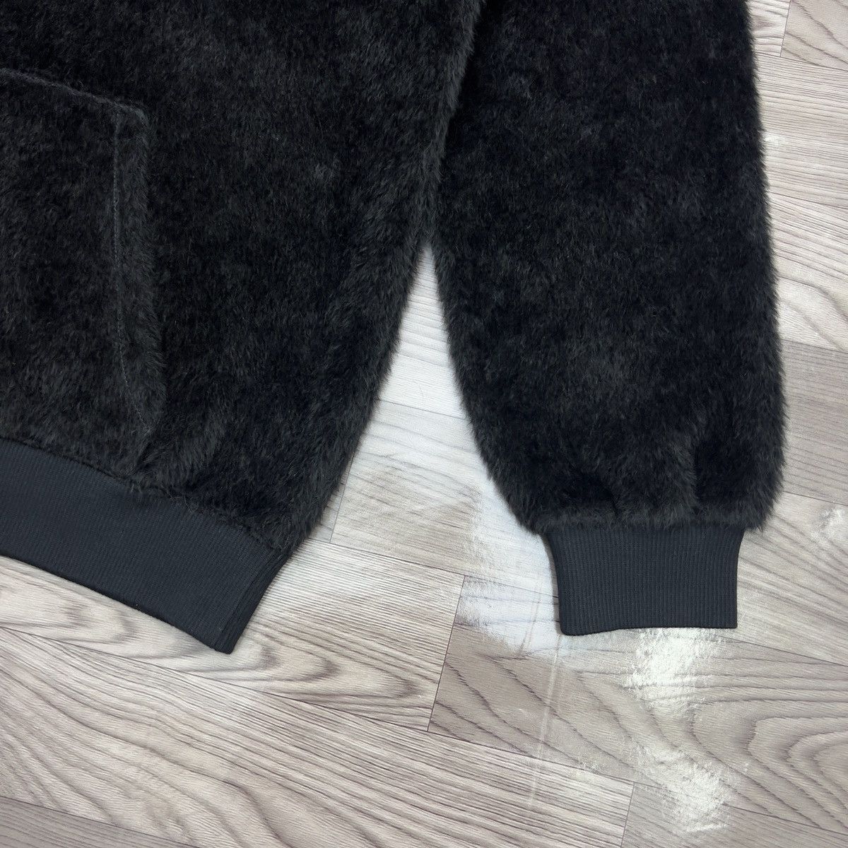 Celine Celine x Hedi Slimane FW22 Alpaca Fur Studded Logo Hoodie Size US M / EU 48-50 / 2 - 10 Thumbnail