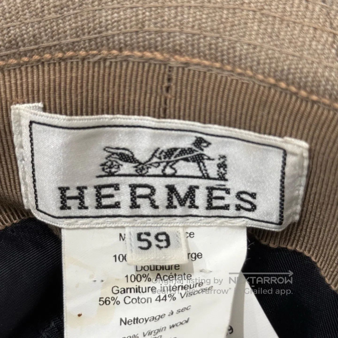 Hermes Hermes size 59 Light Brown Hat| Size ONE SIZE - 4 Thumbnail