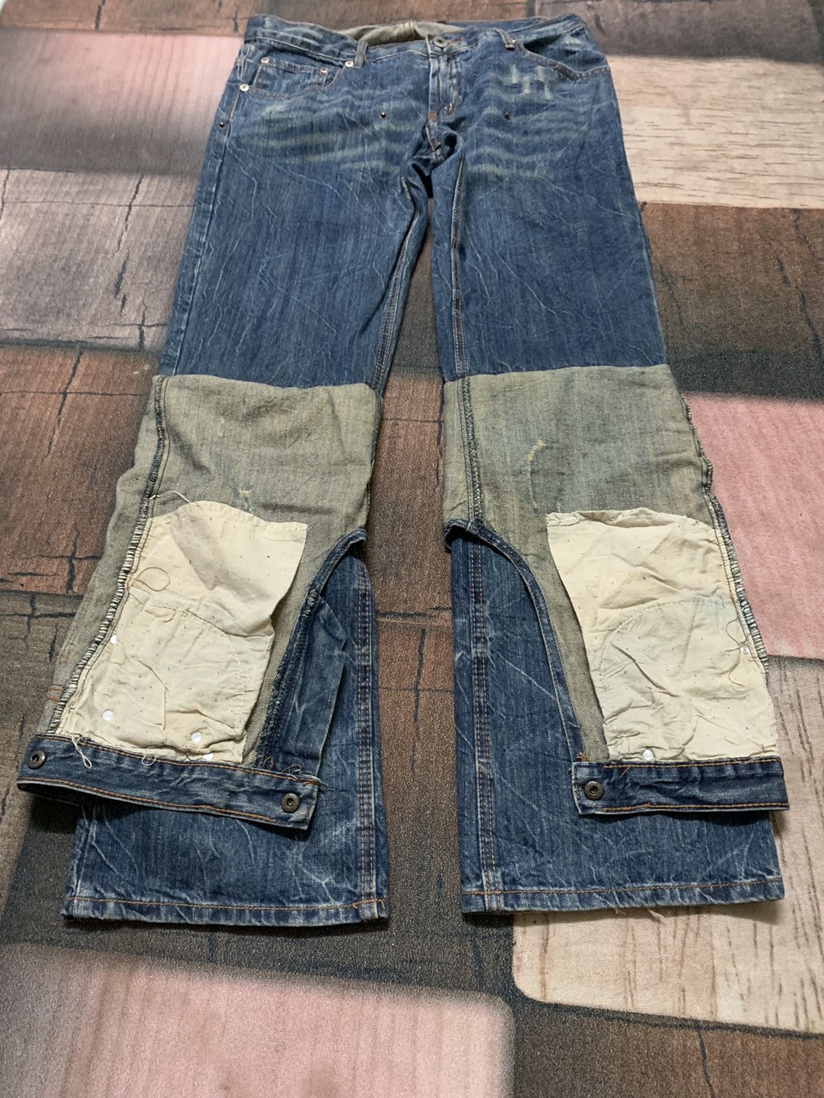 If Six Was Nine CRAZY BONDAGE PUNK double knee / double waist multipocket Size US 34 / EU 50 - 24 Thumbnail
