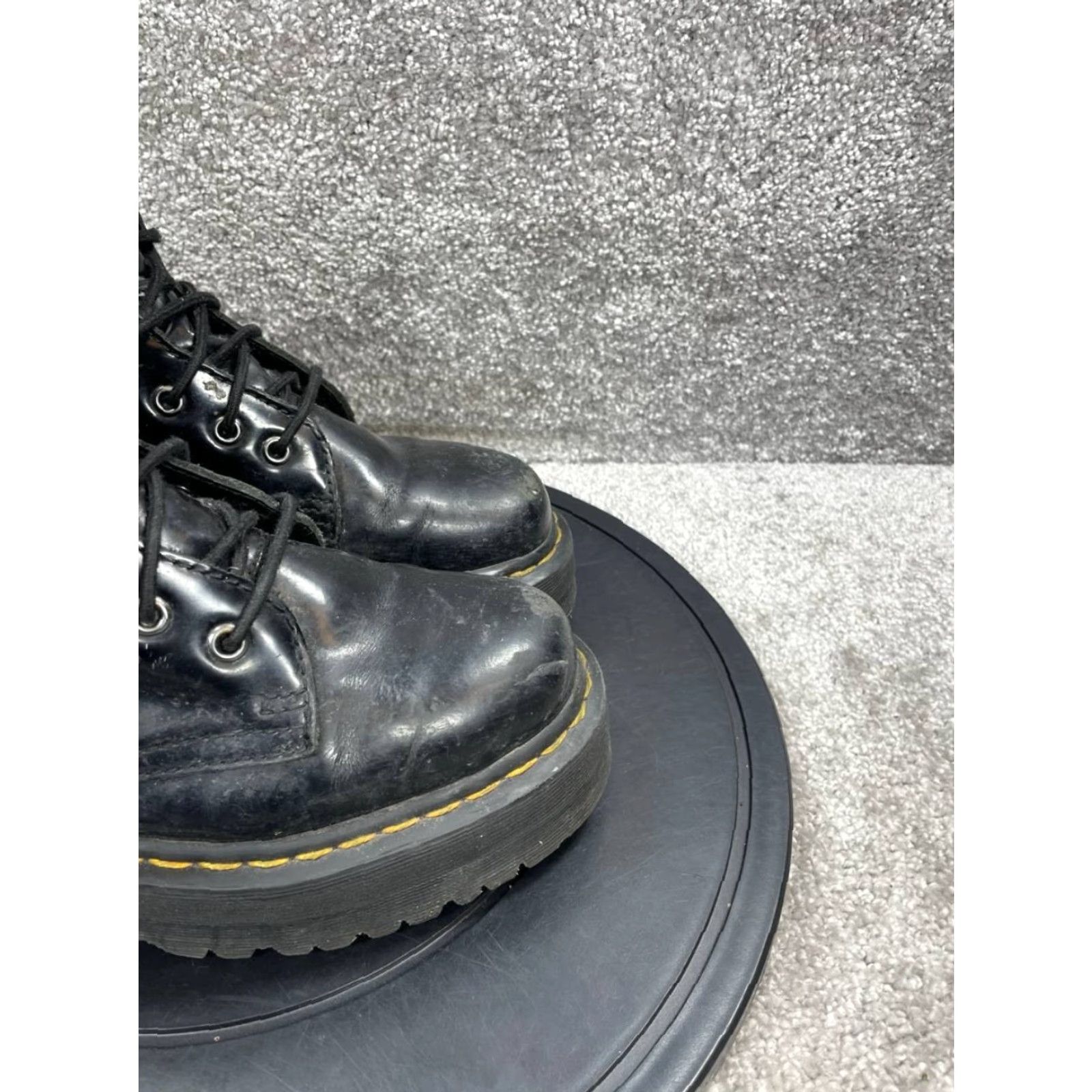 Dr. Martens Dr Martens Boots Mens Size 6 Jadon Soft Toe Black Leather Ankle Zip Work Shoe Size US 6 / EU 39 - 2 Thumbnail
