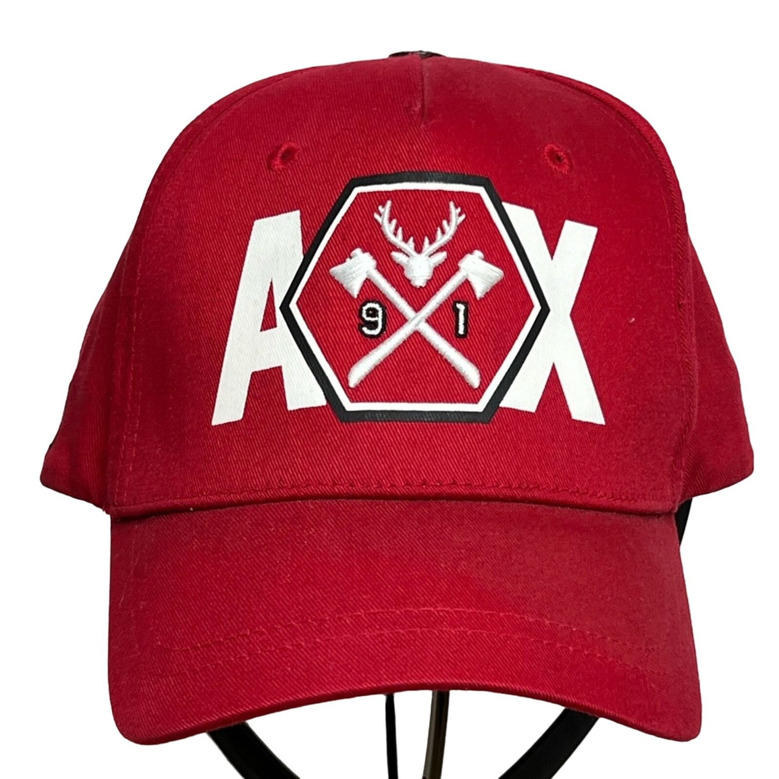 Armani Exchange Armani Exchange A|X Men's Leather Strapback Hat Red CLEAN Size ONE SIZE - 1 Thumbnail