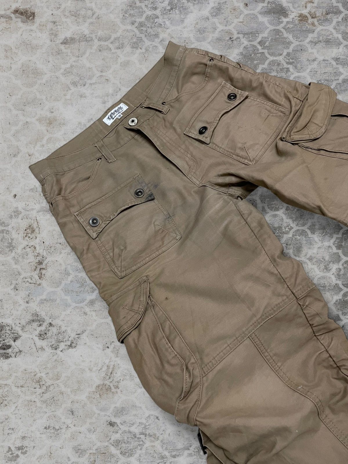 LOWBOX Vintage Og 1990s Japan Designer Lowbox Cargo Bondage Pant Size US 31 - 8 Thumbnail