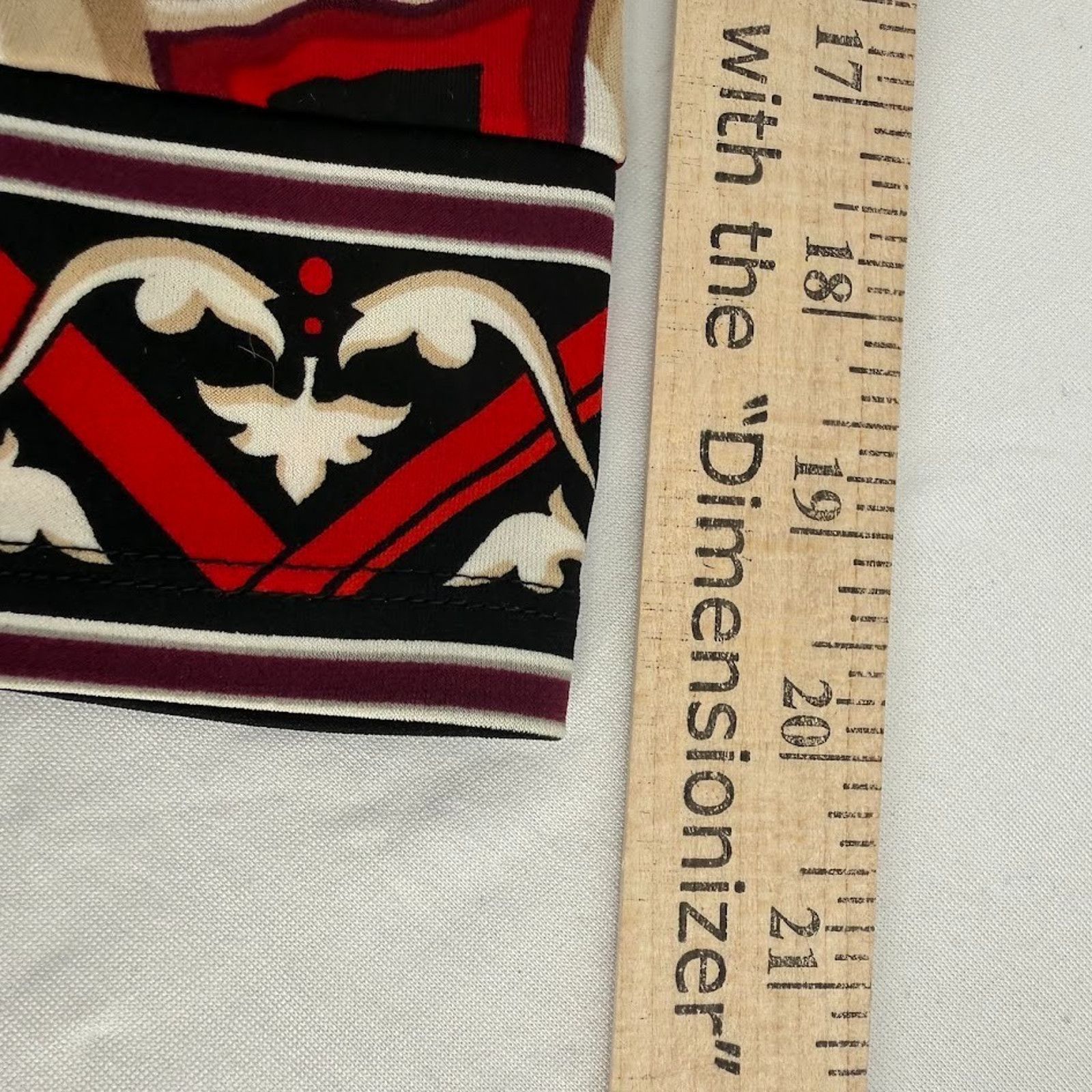 White House Black Market WHBM Sheath Dress Small Black Red Print 3/4 Sleeve Stretch Size S / US 4 / IT 40 - 8 Thumbnail