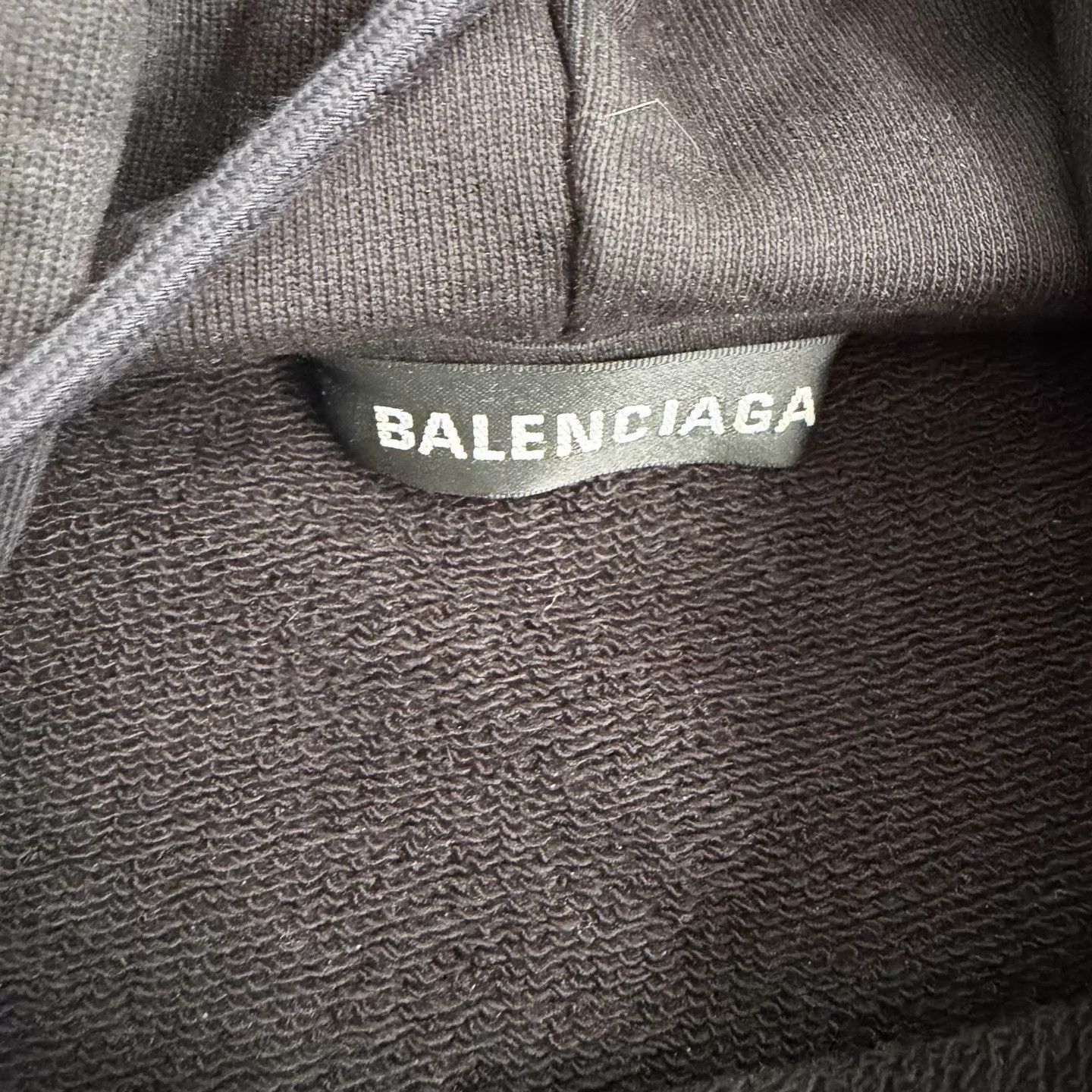Balenciaga Balenciaga Black Hoodie XL Back Big Logo Size US XL / EU 56 / 4 - 3 Thumbnail