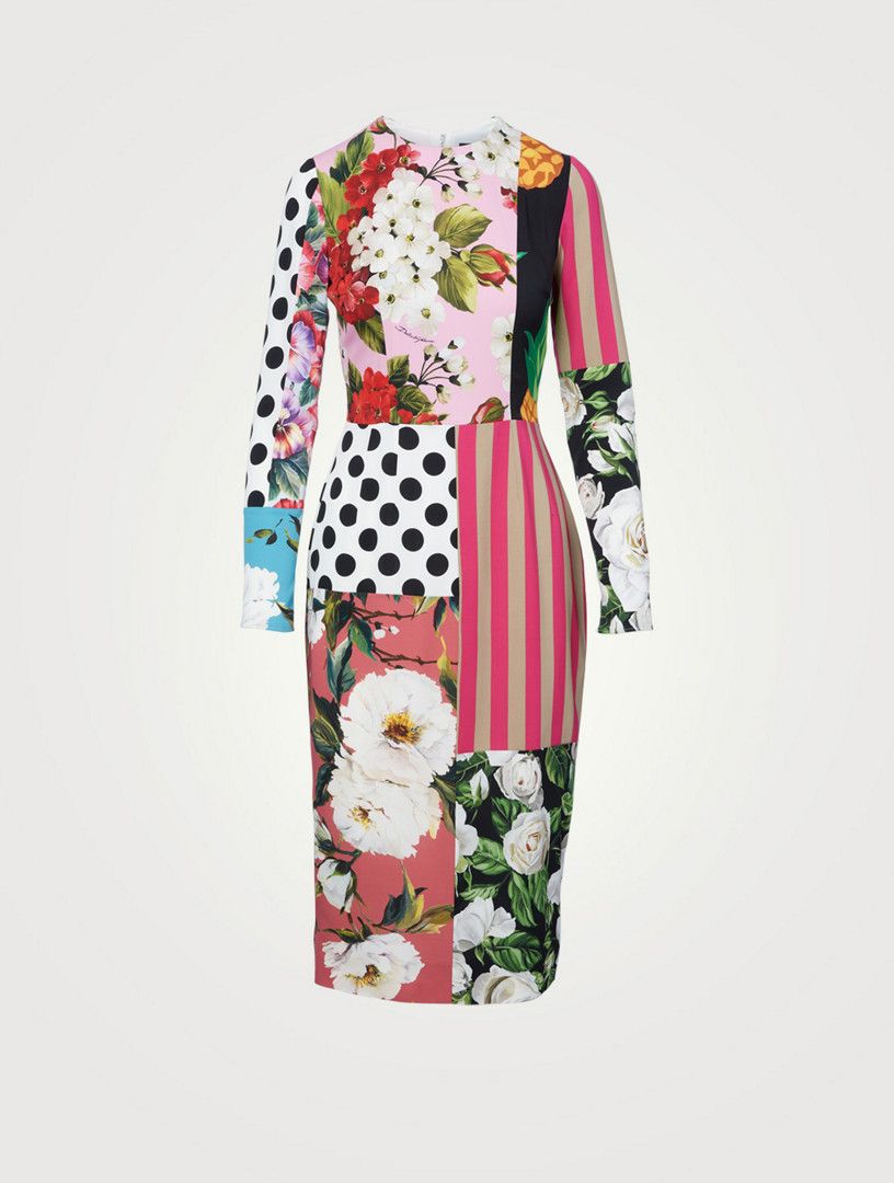 Dolce & Gabbana o1y0825 Midi Dress in Multicolor Size XS / US 0-2 / IT 36-38 - 1 Thumbnail