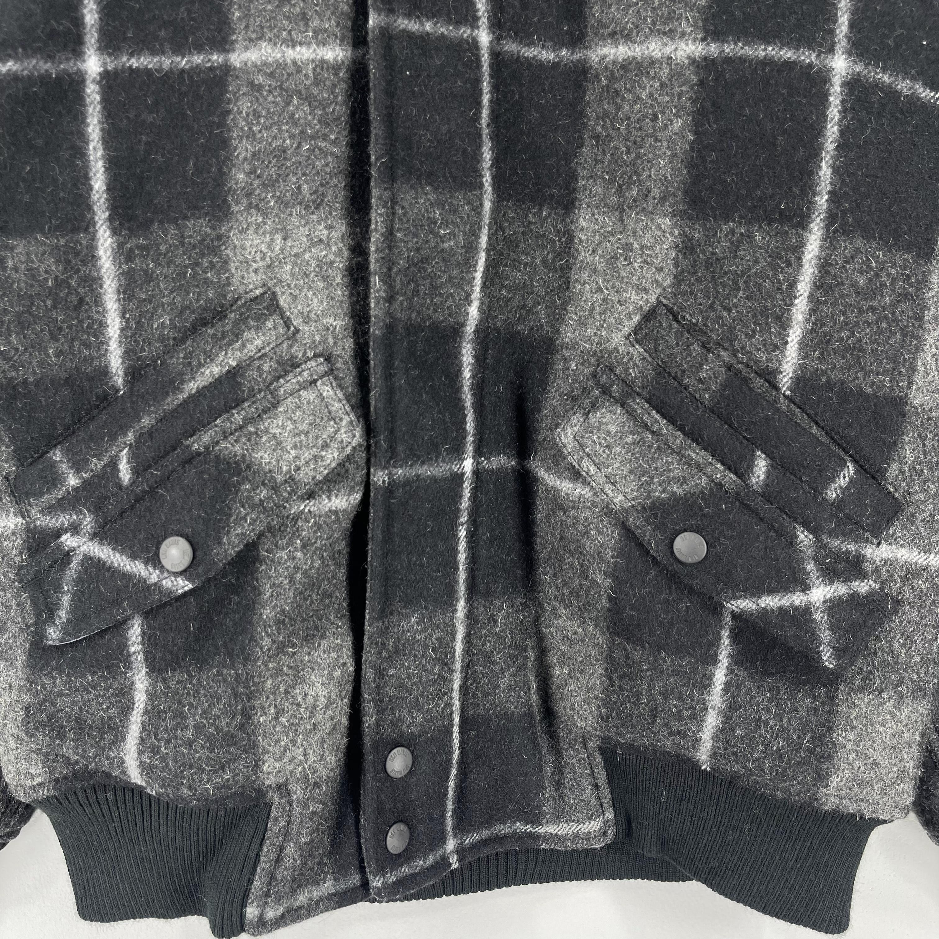 Ben Davis Vintage 90s BEN DAVIS Checkered Tartan Black Wool Jacket Size US M / EU 48-50 / 2 - 3 Thumbnail