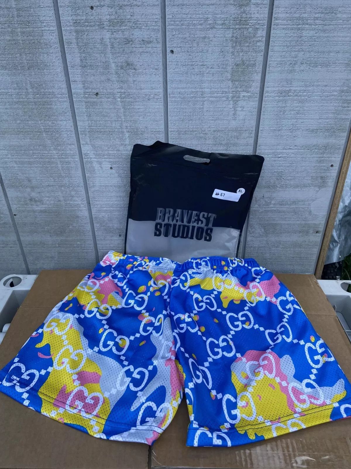 Bravest Studios ⚡️Bravest Studios GG Logo Blue Cotton Candy Mesh Shorts XL⚡️ Size US 34 / EU 50 - 4 Thumbnail