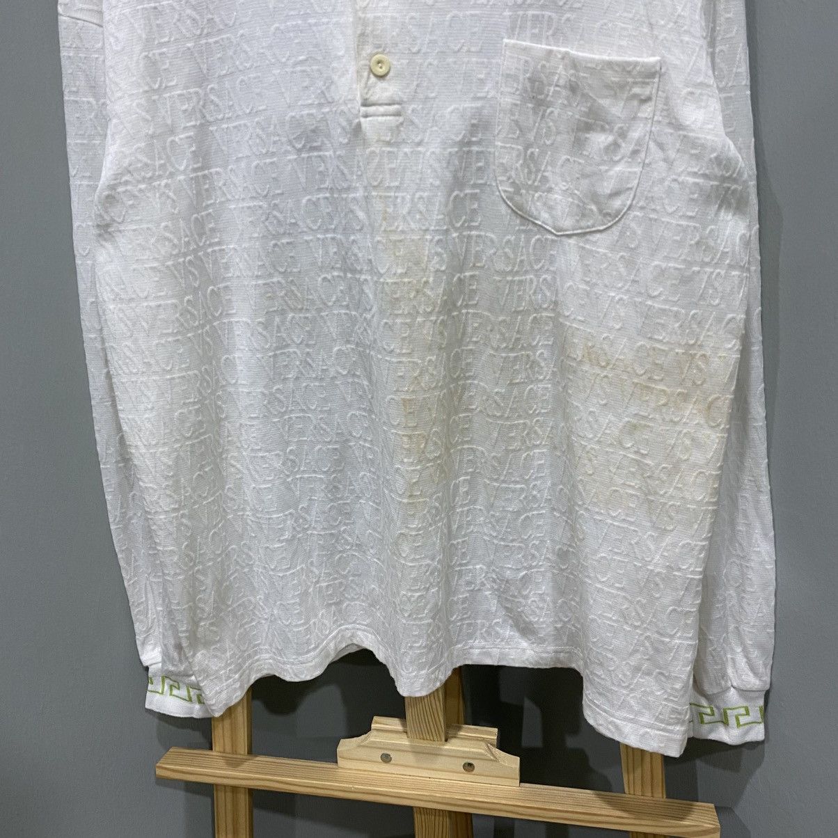 Versace Jeans Couture Archive Versace Jeans Couture Monogram Jacquard Long Sleeve Size US L / EU 52-54 / 3 - 4 Thumbnail
