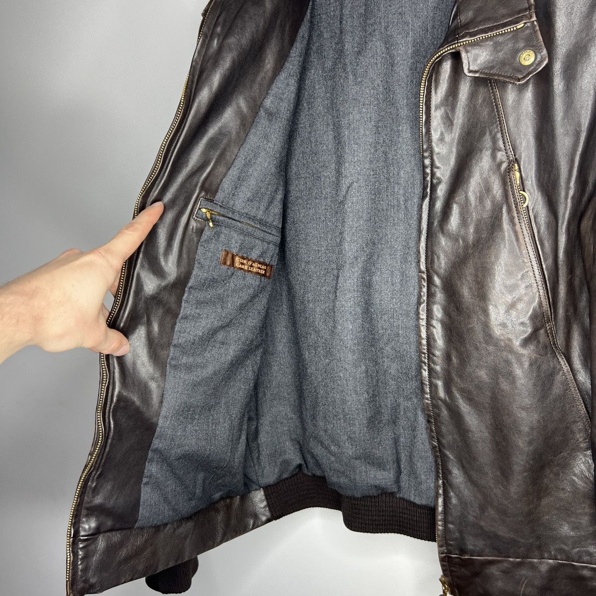 SERAPHIN Seraphin Manufacture Lamb Leather Cupro Jacket Brown Size US M / EU 48-50 / 2 - 13 Thumbnail