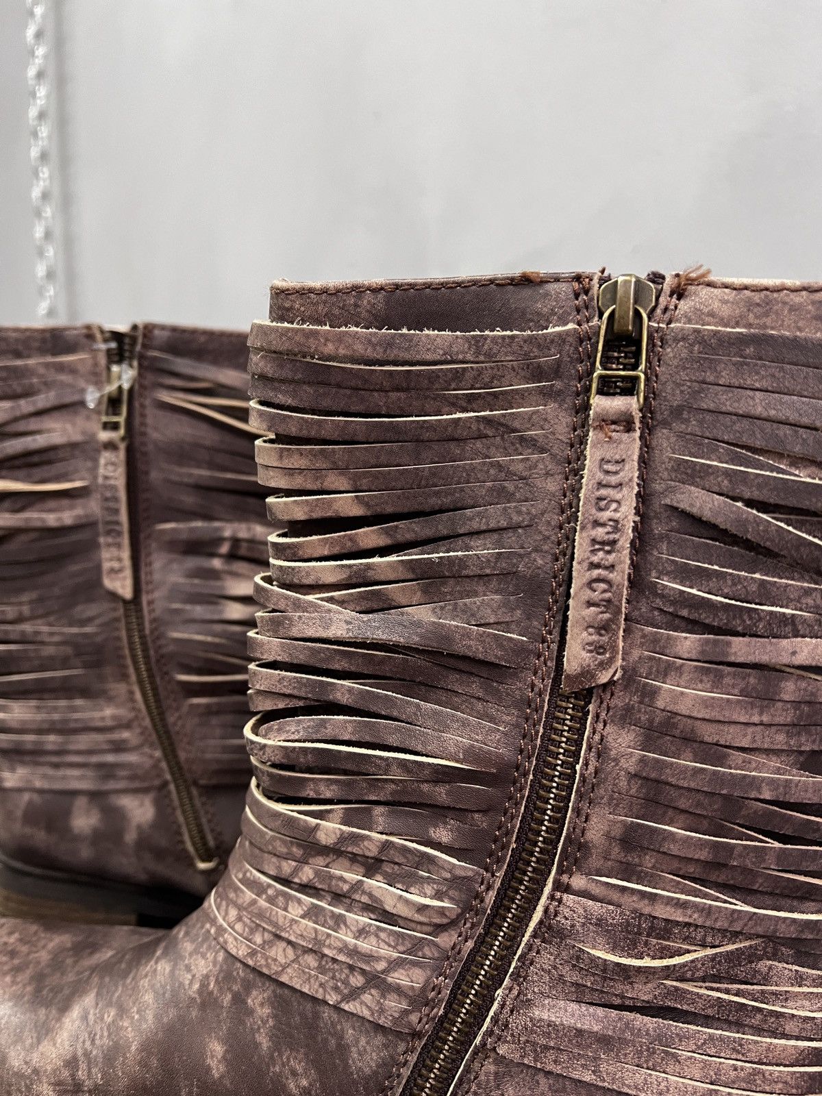 14th Addiction Brown Leather Moto Boots Strapped Archive Style guidi style Size US 8 / EU 41 - 7 Thumbnail
