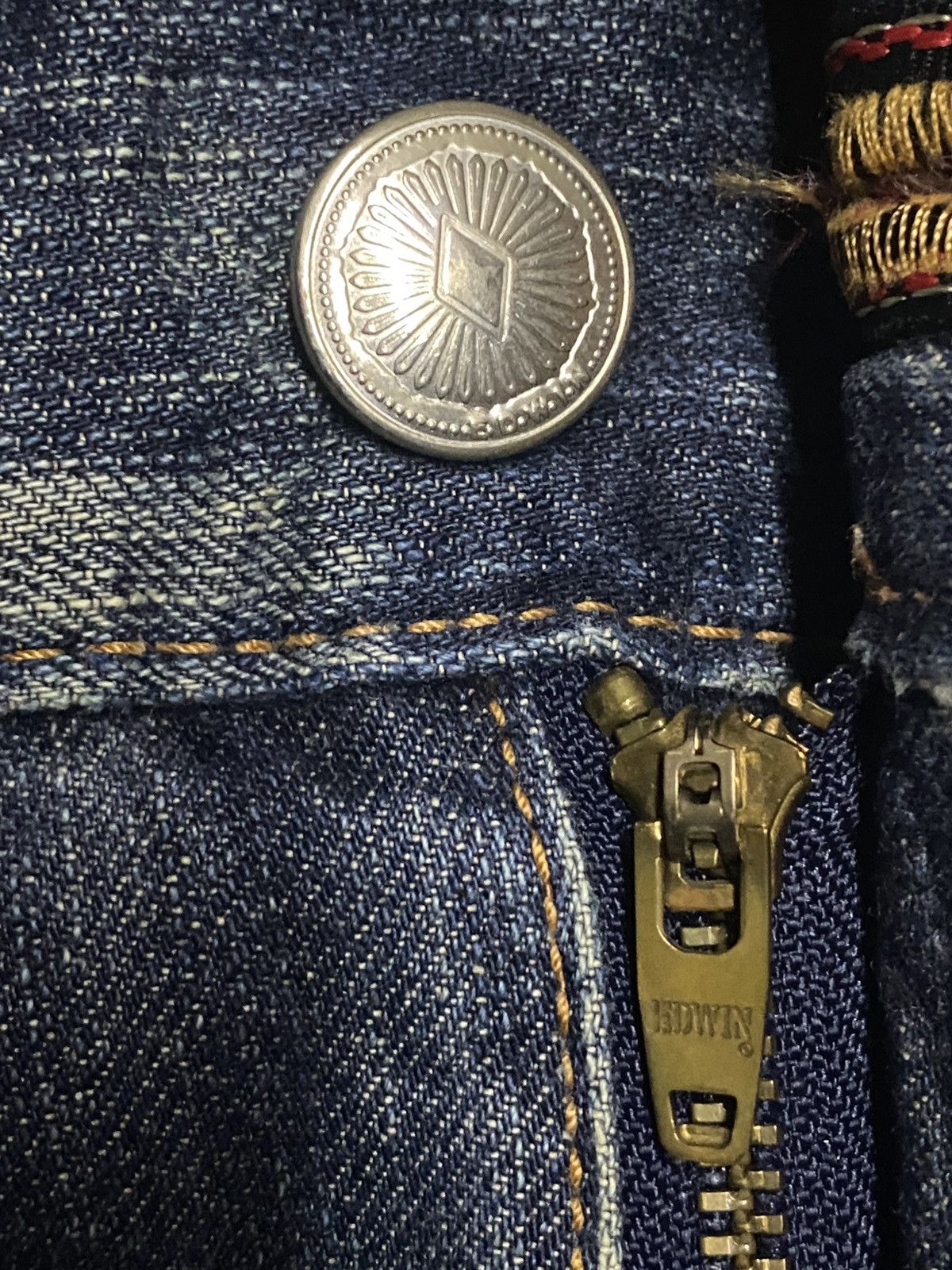 Junya Watanabe Vintage Edwin XV Mud Wash Diatressed Baggy Jeans Size US 32 / EU 48 - 9 Thumbnail