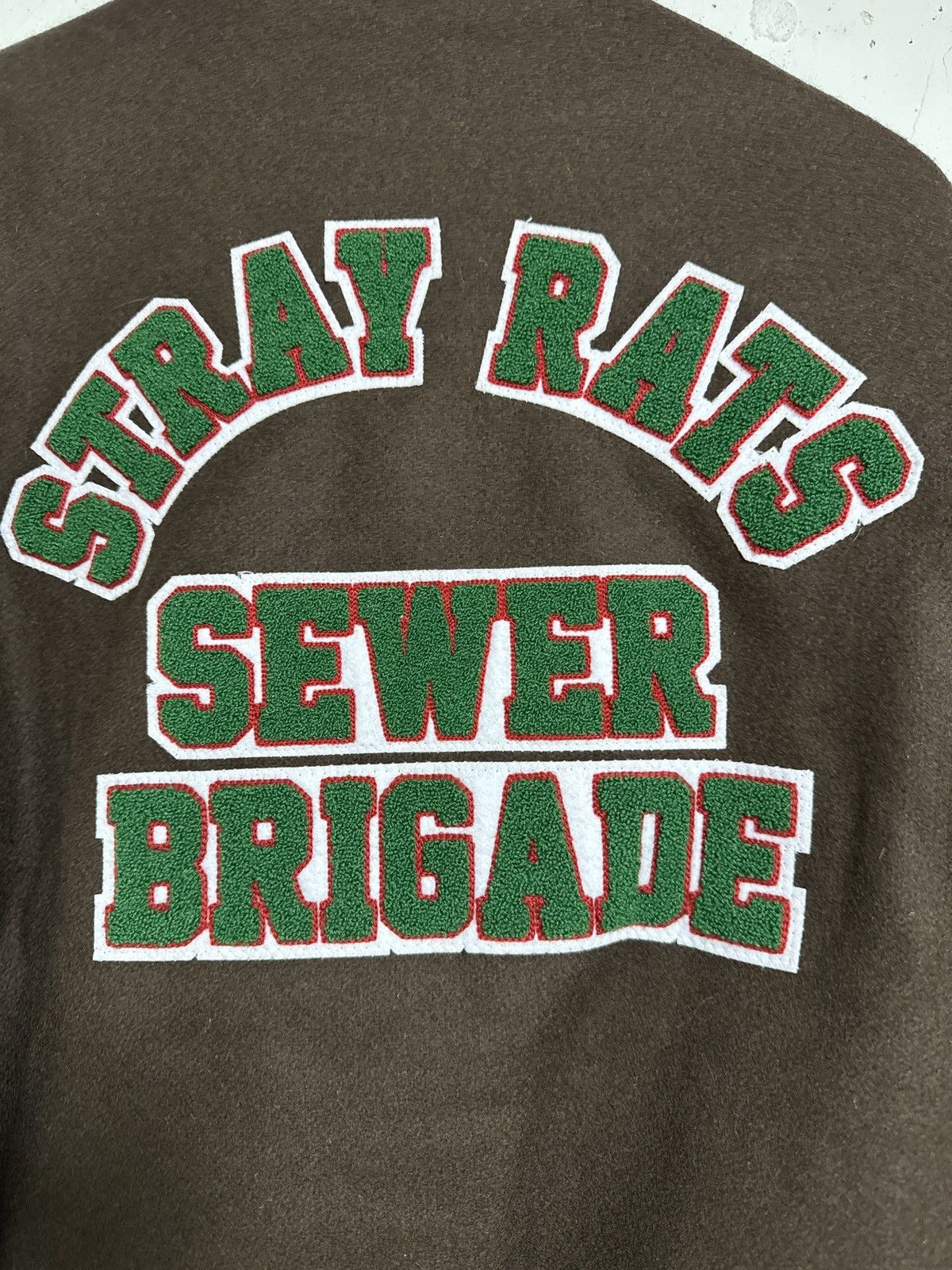 Stray Rats Stray Rats Brown Varsity Jacket 10 Year Anniversary Size US L / EU 52-54 / 3 - 3 Thumbnail