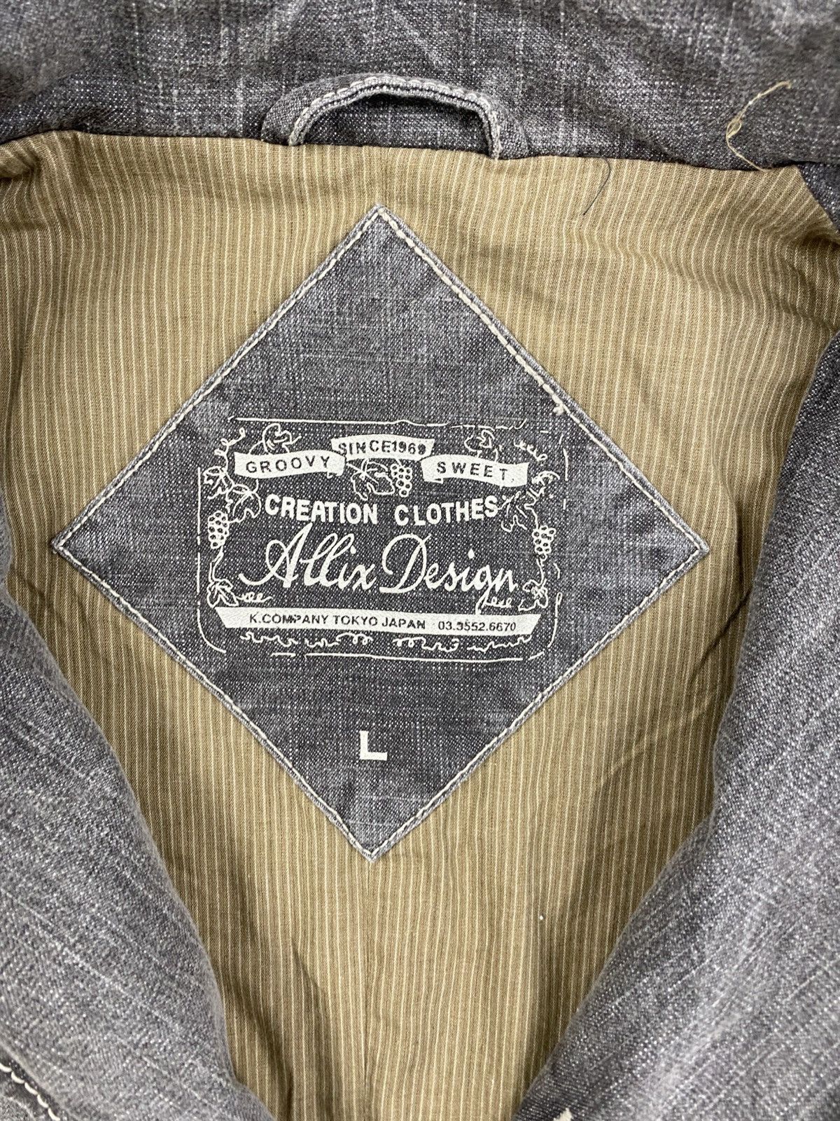 If Six Was Nine Vintage Allix Design Rare Washed Grey Fullbutton Jacket Size US M / EU 48-50 / 2 - 9 Thumbnail