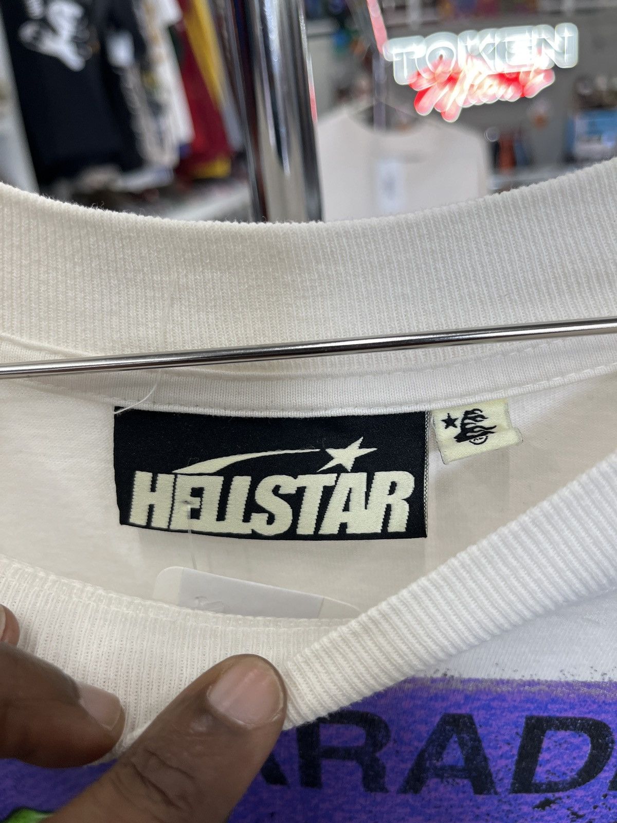 HELLSTAR Horror Book Long Sleeve White Tee Size US XL / EU 56 / 4 - 4 Thumbnail