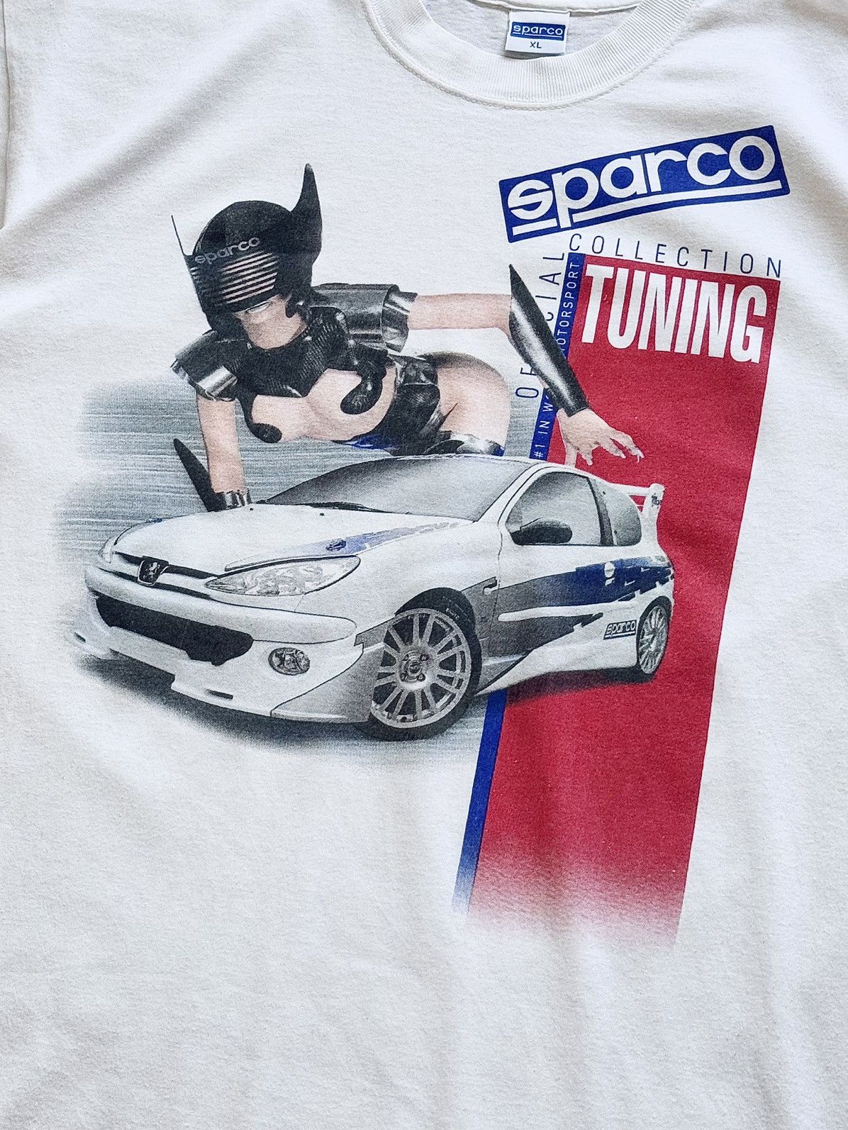 Formula 1 90s Vintage Sparco Pornstar Racing Graphic Tee T Shirt Size US XL / EU 56 / 4 - 6 Thumbnail
