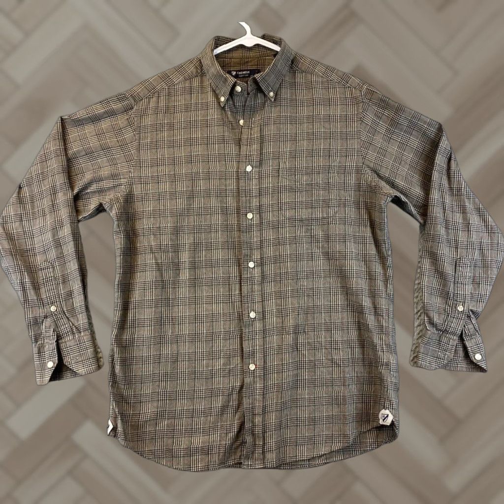 Cremieux DANIEL CREMIEUX Men's Long Sleeve Plaid Shirt M Rustic Brown 100% Cotton Button-Down Dress/Casual Size US M / EU 48-50 / 2 - 1 Thumbnail