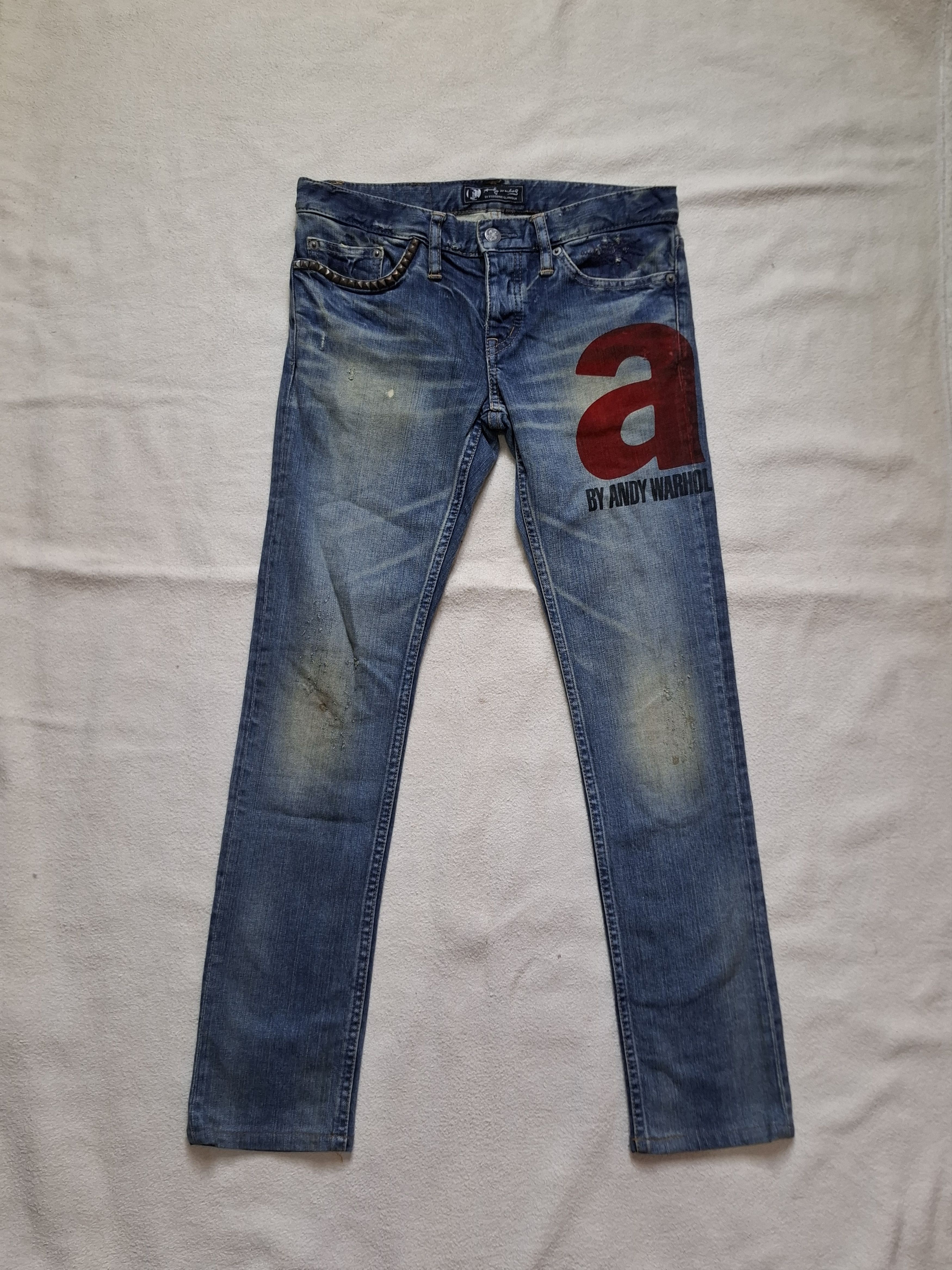 Hysteric Glamour Hysteric Glamour x Andy Warhol Washed Denim Slim Jeans Size 28" / US 6 / IT 42 - 1 Thumbnail
