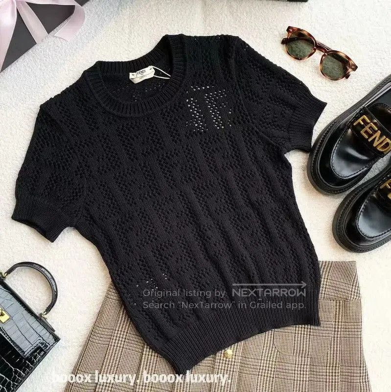 Fendi Fendi Black Cotton Women's T-Shirt . Size XS / US 0-2 / IT 36-38 - 4 Thumbnail