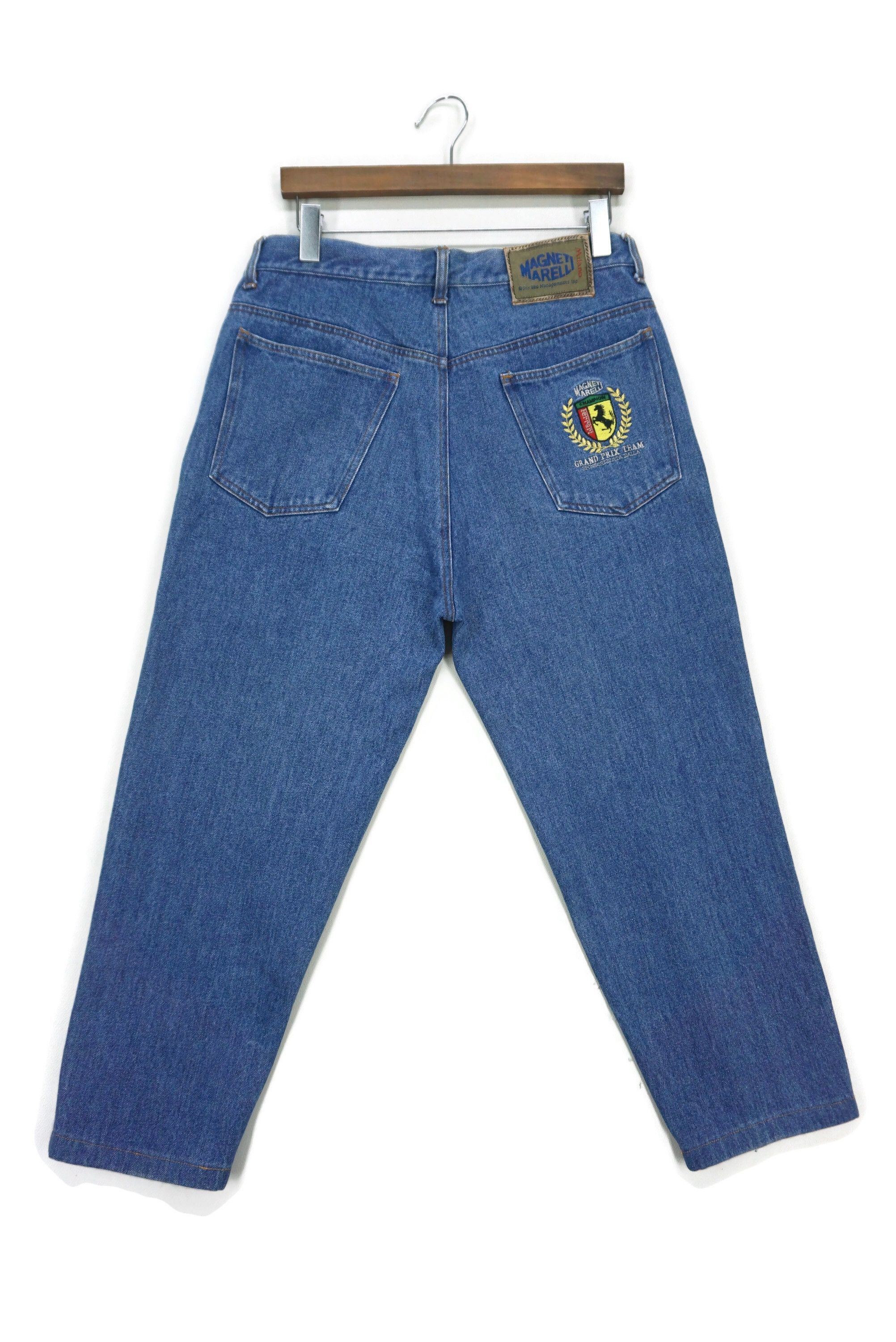 Ferrari Magneti Marelli Jeans Size W34xL24 Cropped Denim Jorts Size US 34 / EU 50 - 1 Thumbnail