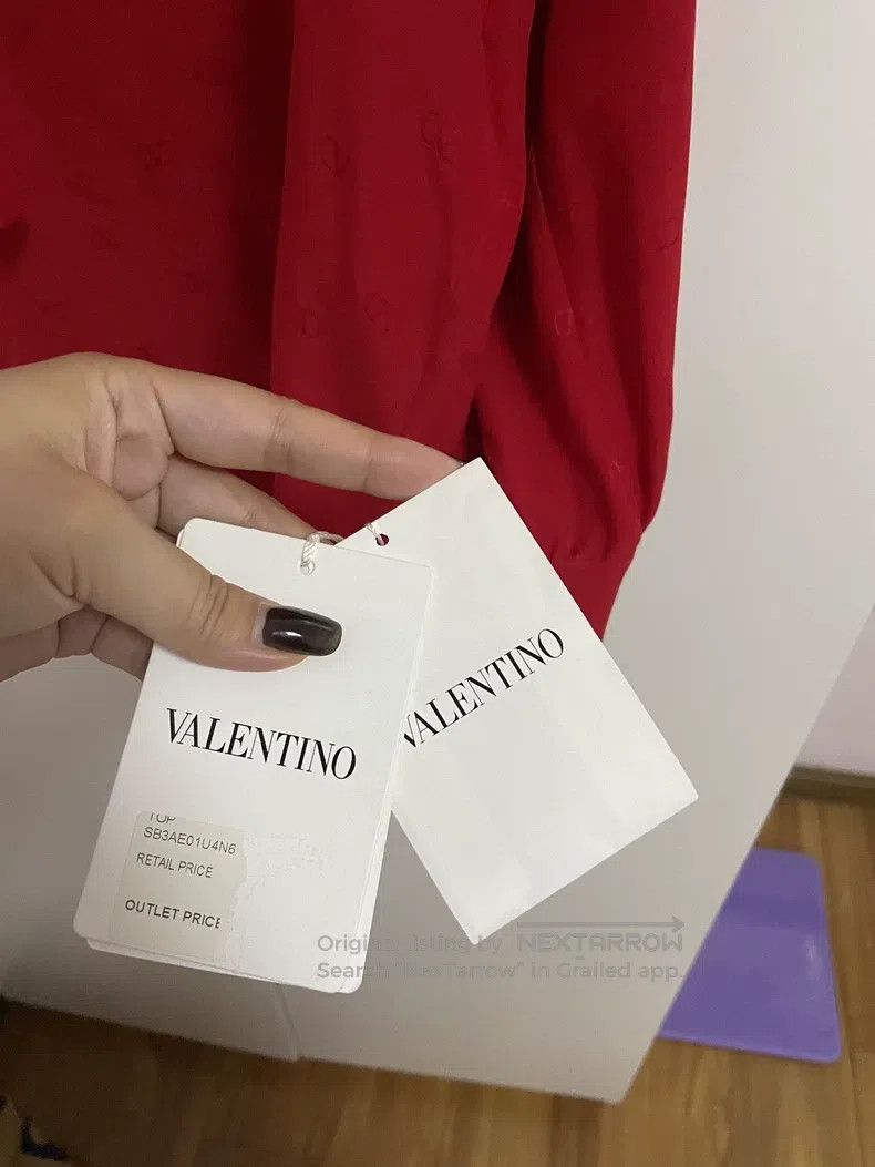 Valentino Valentino Logo silk shirt Size S / US 4 / IT 40 - 6 Thumbnail