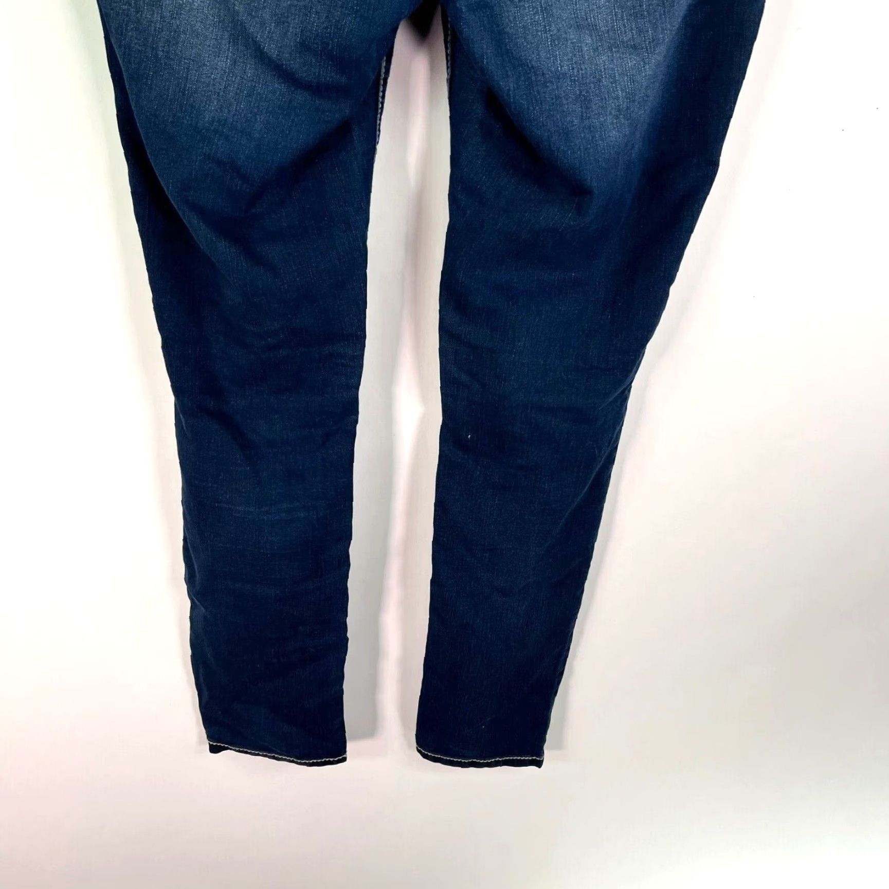 Vintage Maurice's Distressed Skinny Jeans Blue Denim 5-Pocket Womens Size M Regular 34x33 City 90s Bohemian Size 32" / US 10 / IT 46 - 6 Thumbnail