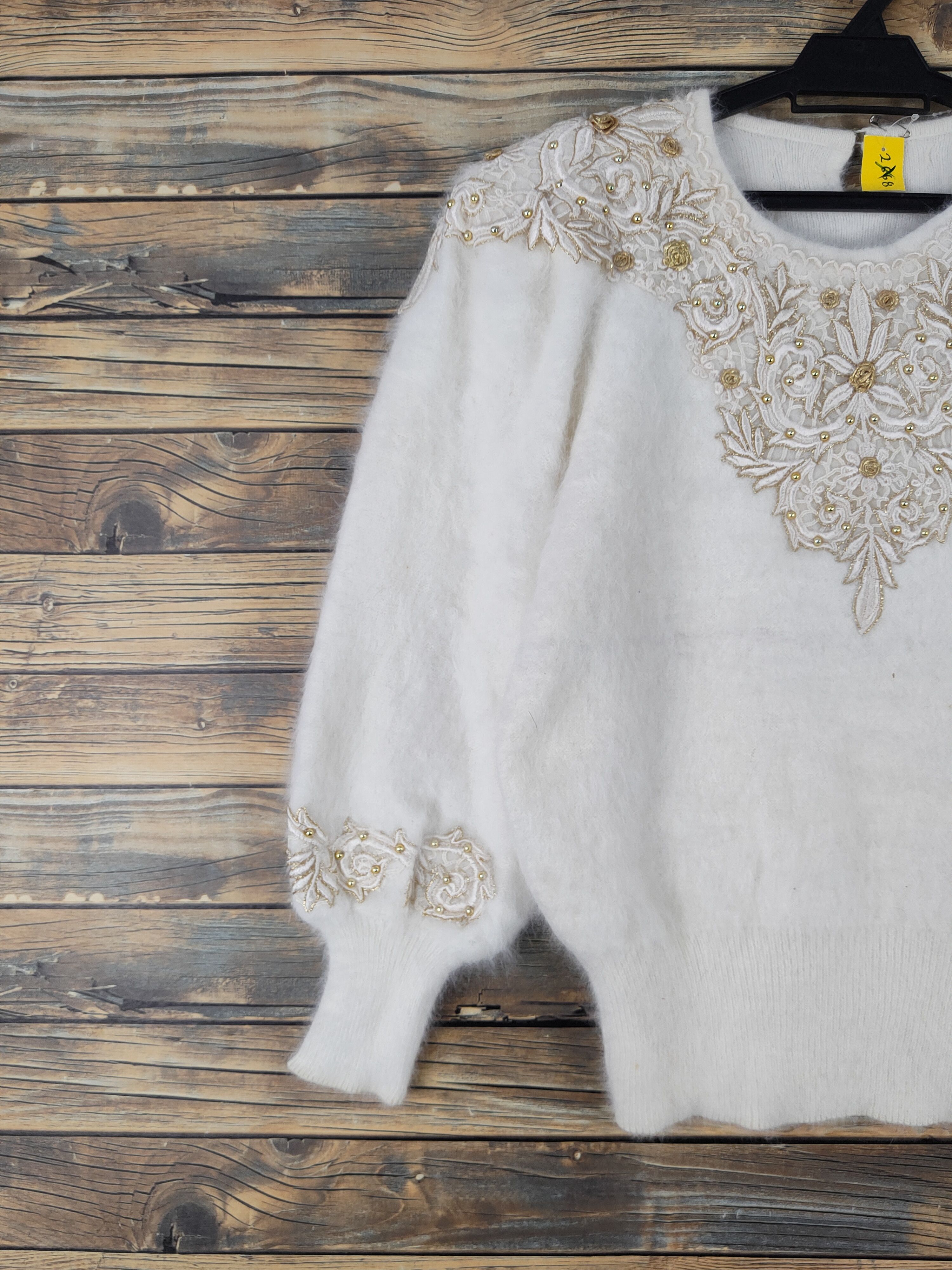 Japanese Brand Japanese Brand White Shag Shaggy Fur Mohair Knitwear #W2029 Size S / US 4 / IT 40 - 3 Thumbnail