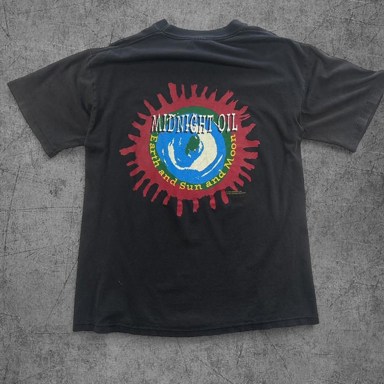 Band Tees Vintage 1993 Midnight Oil Tour Tee Size US L / EU 52-54 / 3 - 7 Thumbnail