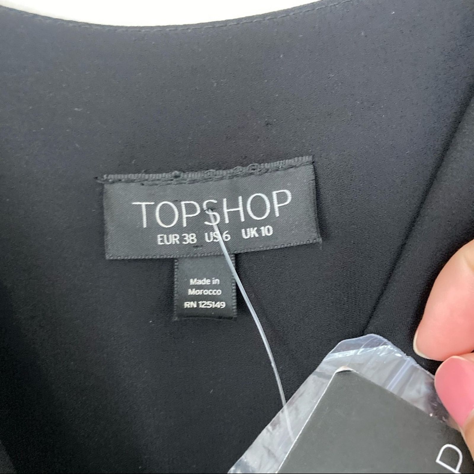 Topshop Topshop Black Twist Front Surplice Dress Sz 6 Size M / US 6-8 / IT 42-44 - 4 Thumbnail