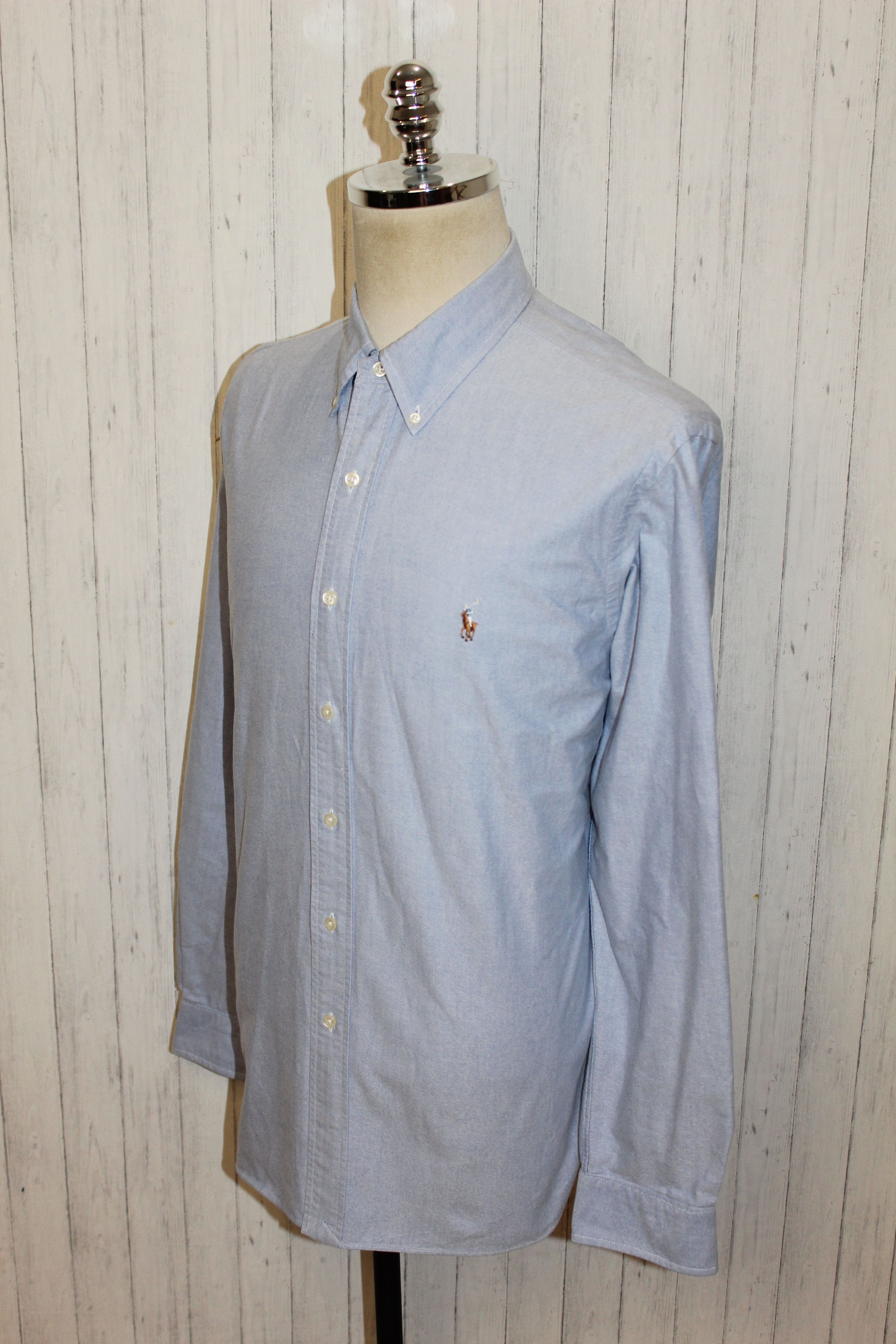 Polo Ralph Lauren Polo Ralph Lauren Long Sleeve Blue Shirt Size 17/36 Size US L / EU 52-54 / 3 - 5 Thumbnail