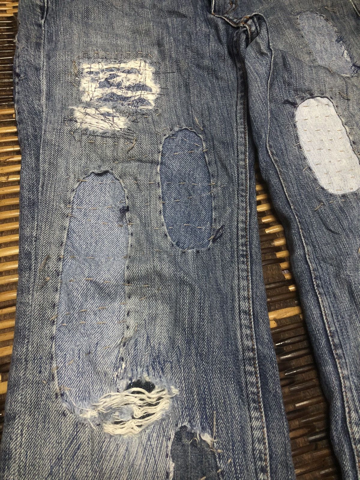 Designer × Vintage VINTAGE HABITUAL WITH PROJECT ALABAMA PATCHWORK JEANS Size 29" - 8 Thumbnail