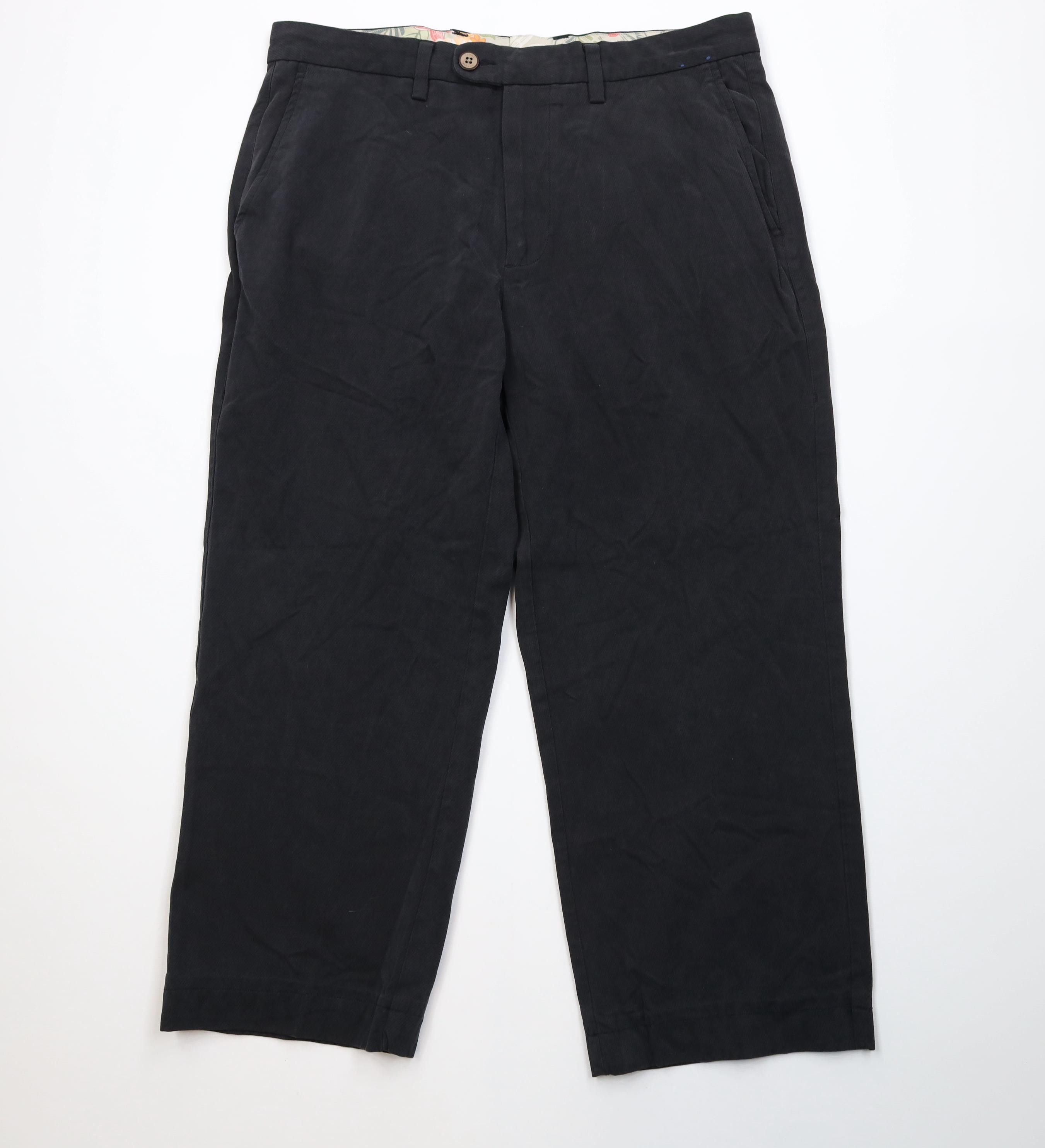 Tommy Bahama Vintage Y2K Tommy Bahama Blend Wide Leg Chino Pants Black Size US 33 - 1 Thumbnail