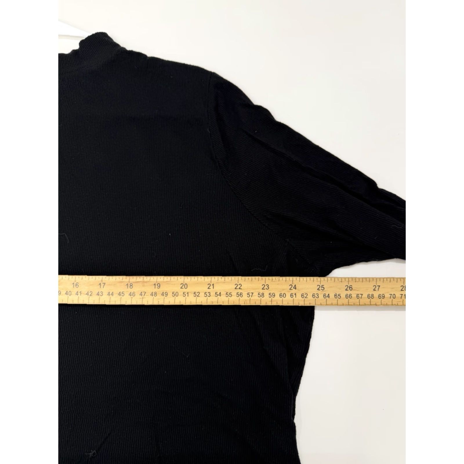 Vintage Ava and Viv Shirt Womens 3X Black Ribbed Long Sleeve Mock Neck Size XXL / US 16-18 / IT 52-54 - 7 Thumbnail