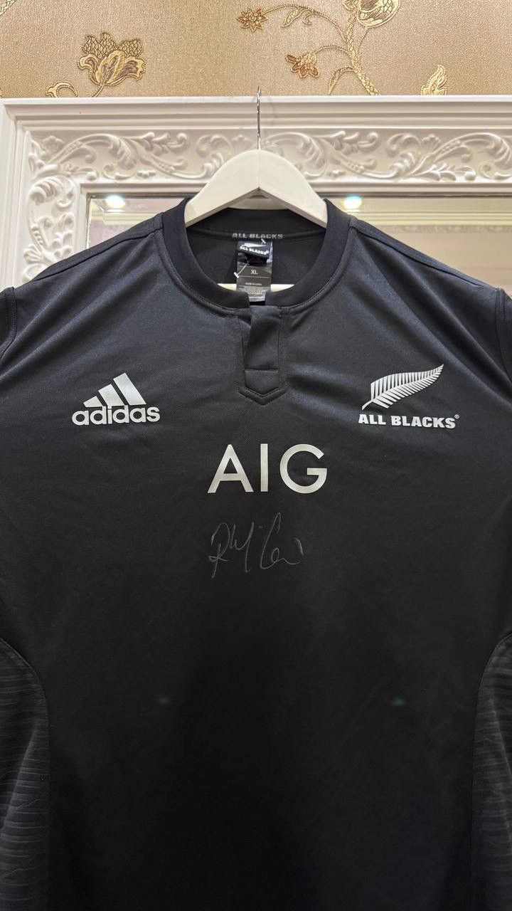 Adidas Adidas All Blacks New Zealand 2014 Rugby Shirt Jersey Signed Size US XL / EU 56 / 4 - 2 Thumbnail