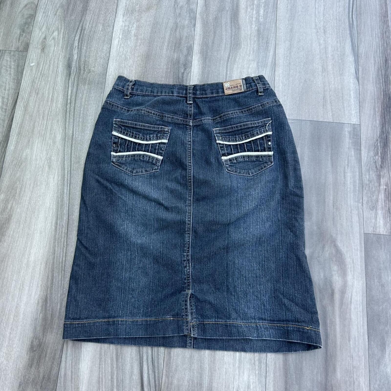 Other Vintage y2k Grey Black Faded Womens Mid Length Skirt size 7 Size 30" / US 8 / IT 44 - 2 Thumbnail