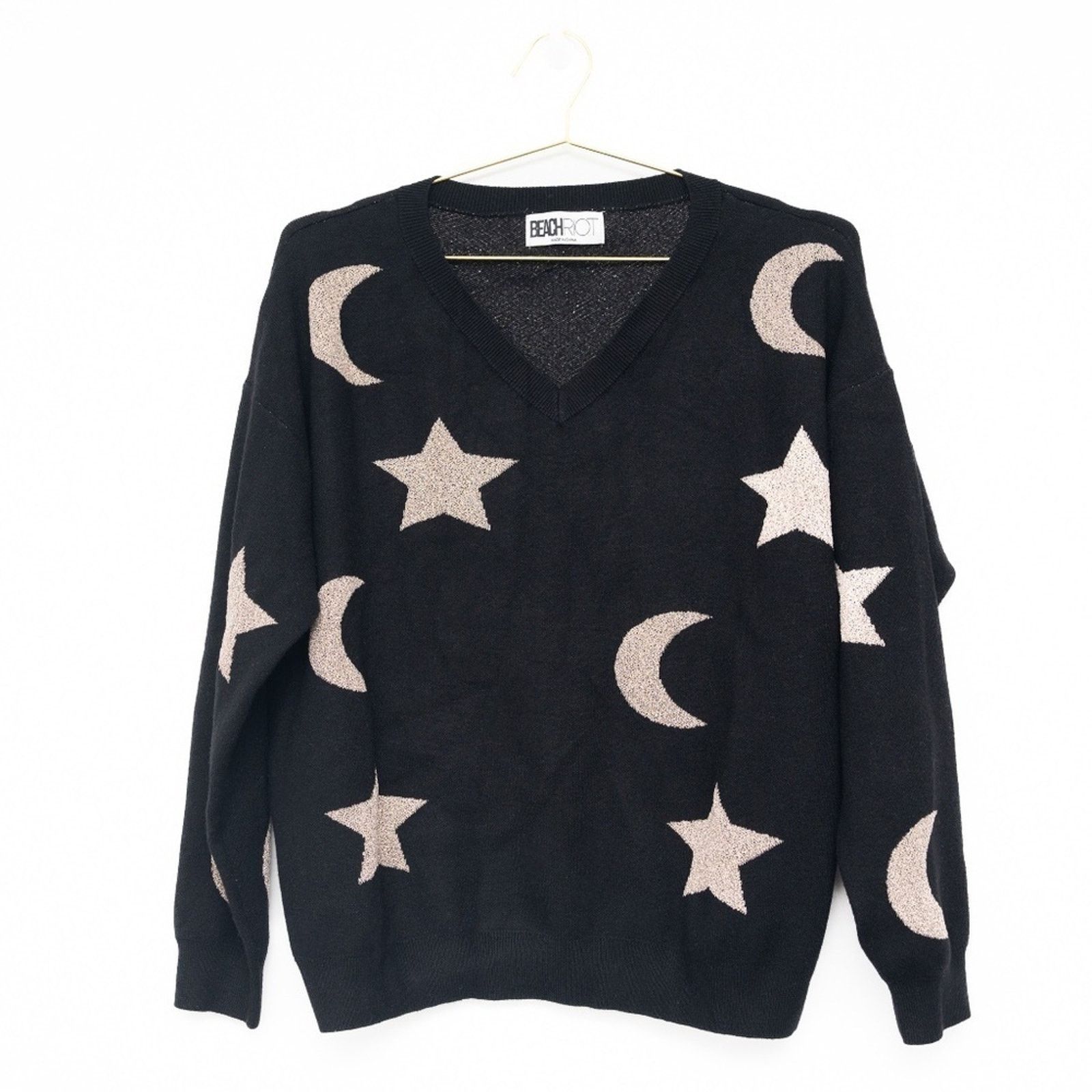 Beach Riot Beach Riot. Joey Sweater Gold & Moon Star Knit. Size S / US 4 / IT 40 - 2 Thumbnail