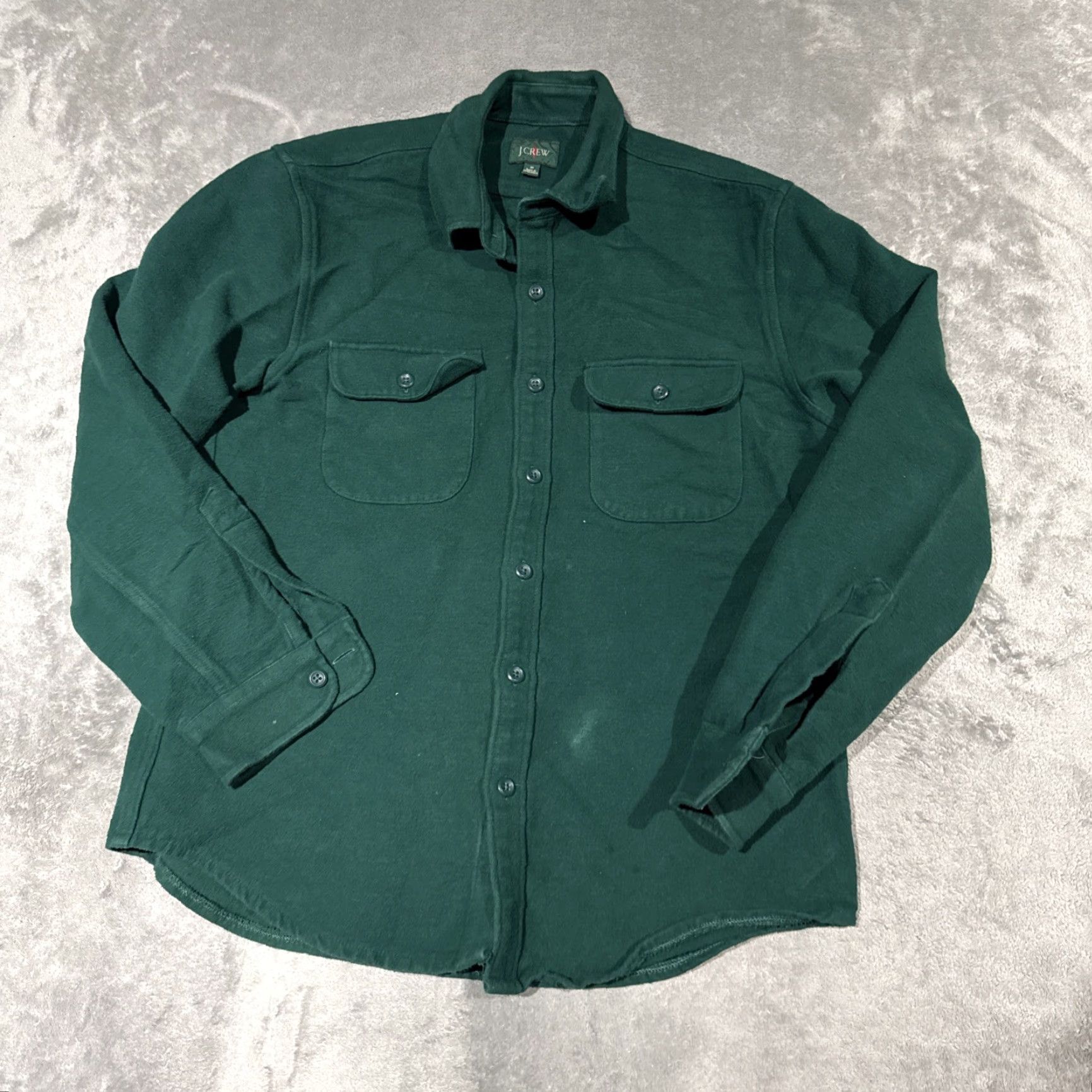 J.Crew J.CREW Shirt Mens M Green Heavyweight Chamois Workshirt Button Up Oarsman Size US M / EU 48-50 / 2 - 2 Thumbnail