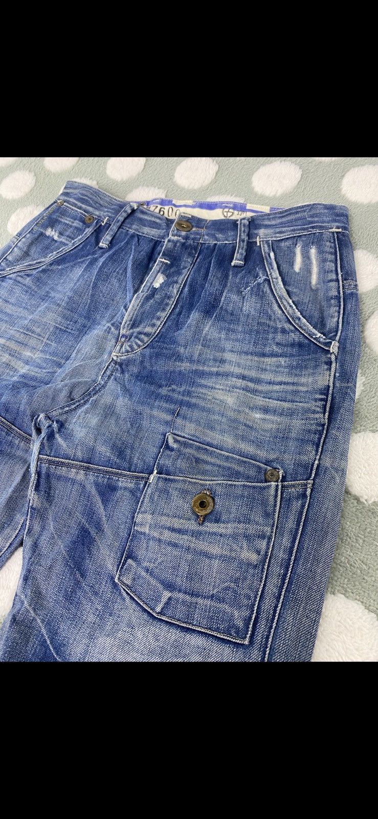 G-Star Vintage G Star Raw 3301 Steel Loose Tapered Button Fly Size US 29 - 24 Thumbnail
