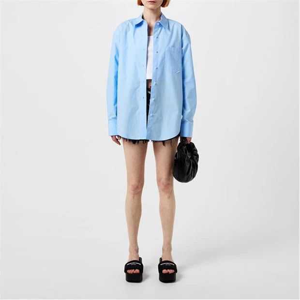 Alexander Wang o1g2r1mq0824 Boyf Shirts in Light Blue Size XS / US 0-2 / IT 36-38 - 7 Thumbnail