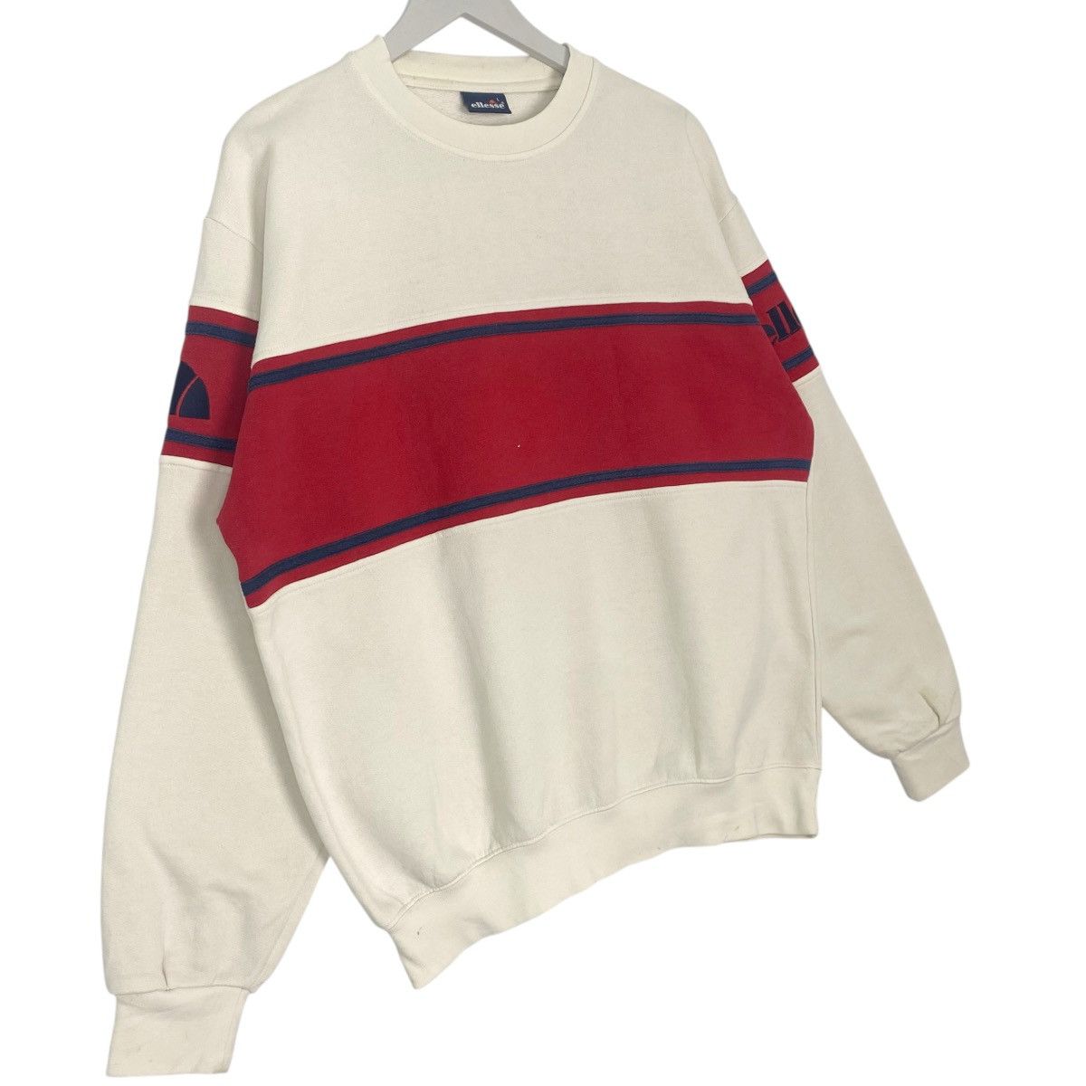 Other Vintage Ellesse Big Printed Embroidered Crewneck White/Red Size US L / EU 52-54 / 3 - 2 Thumbnail