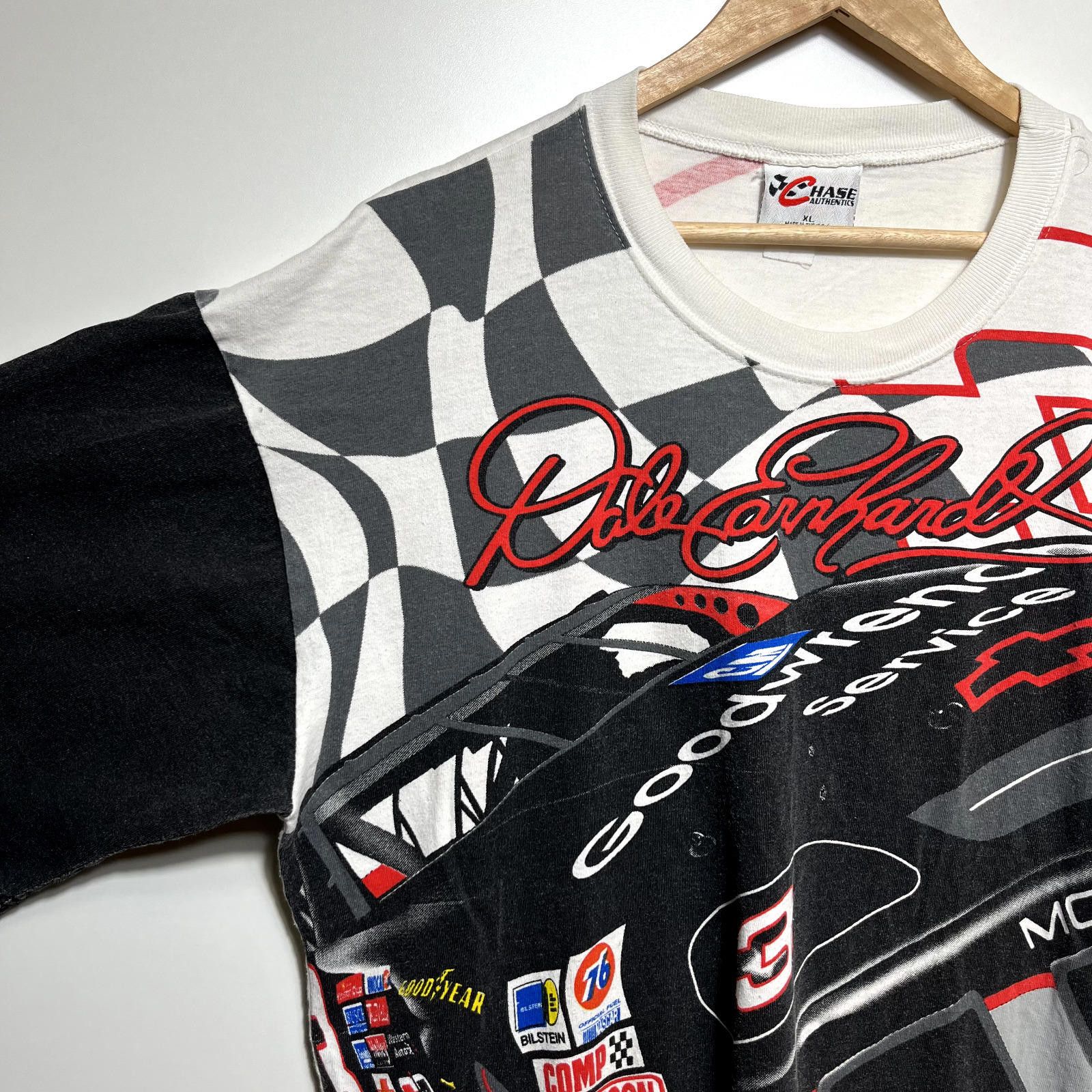 Chase Authentics × Vintage Vintage 90s NASCAR Dale Earnhardt All Over Print T Shirt XL Size ONE SIZE - 5 Thumbnail