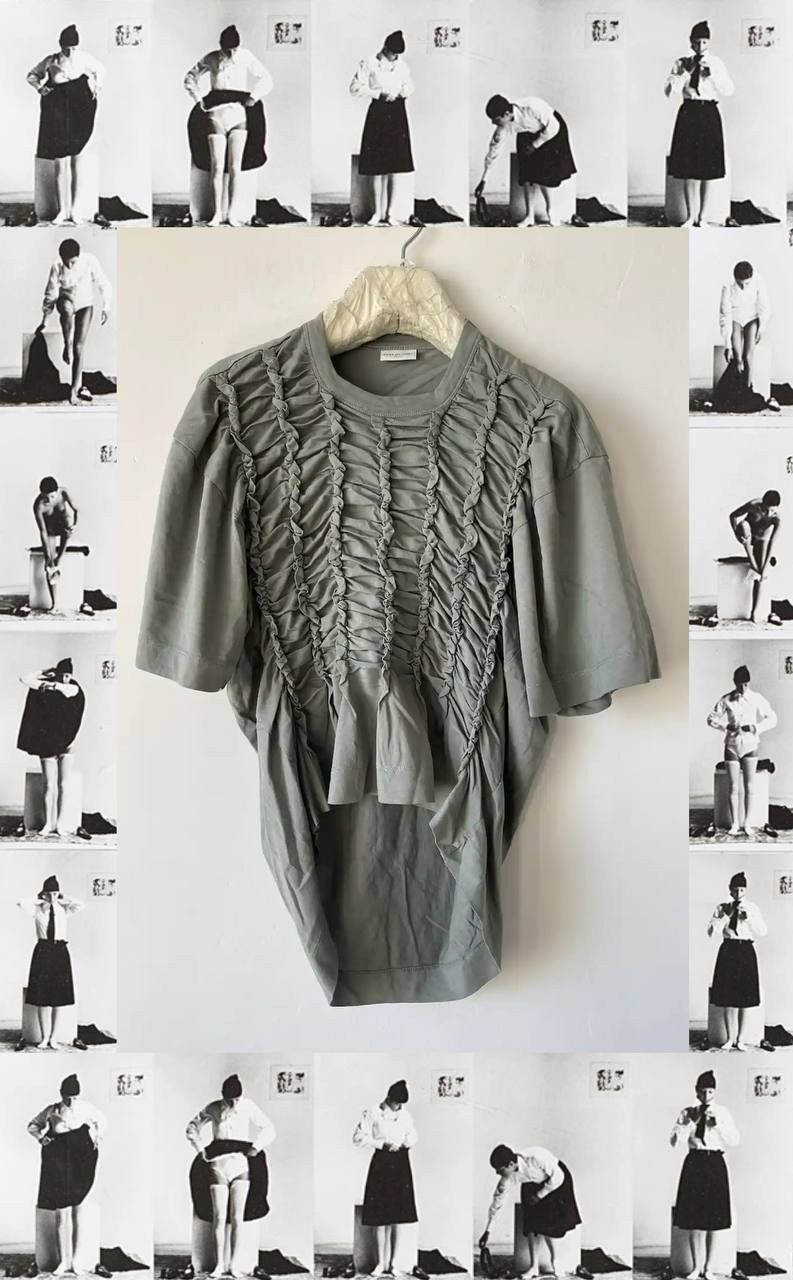 Dries Van Noten Ruched Cotton-Jersey T-Shirt Size M / US 6-8 / IT 42-44 - 1 Thumbnail