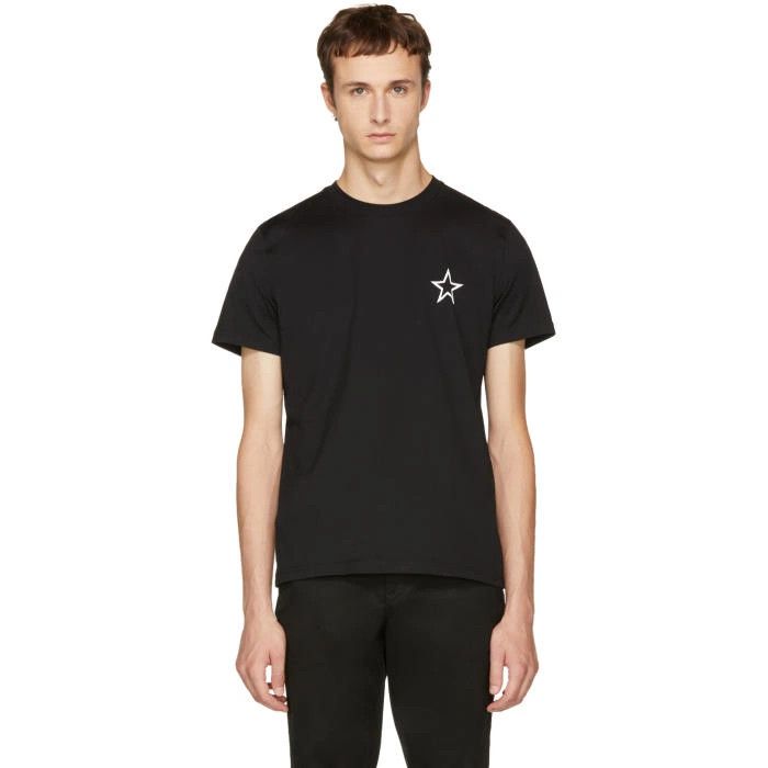 Givenchy Black White Printed Chest Star T-Shirt Size US S / EU 44-46 / 1 - 3 Thumbnail