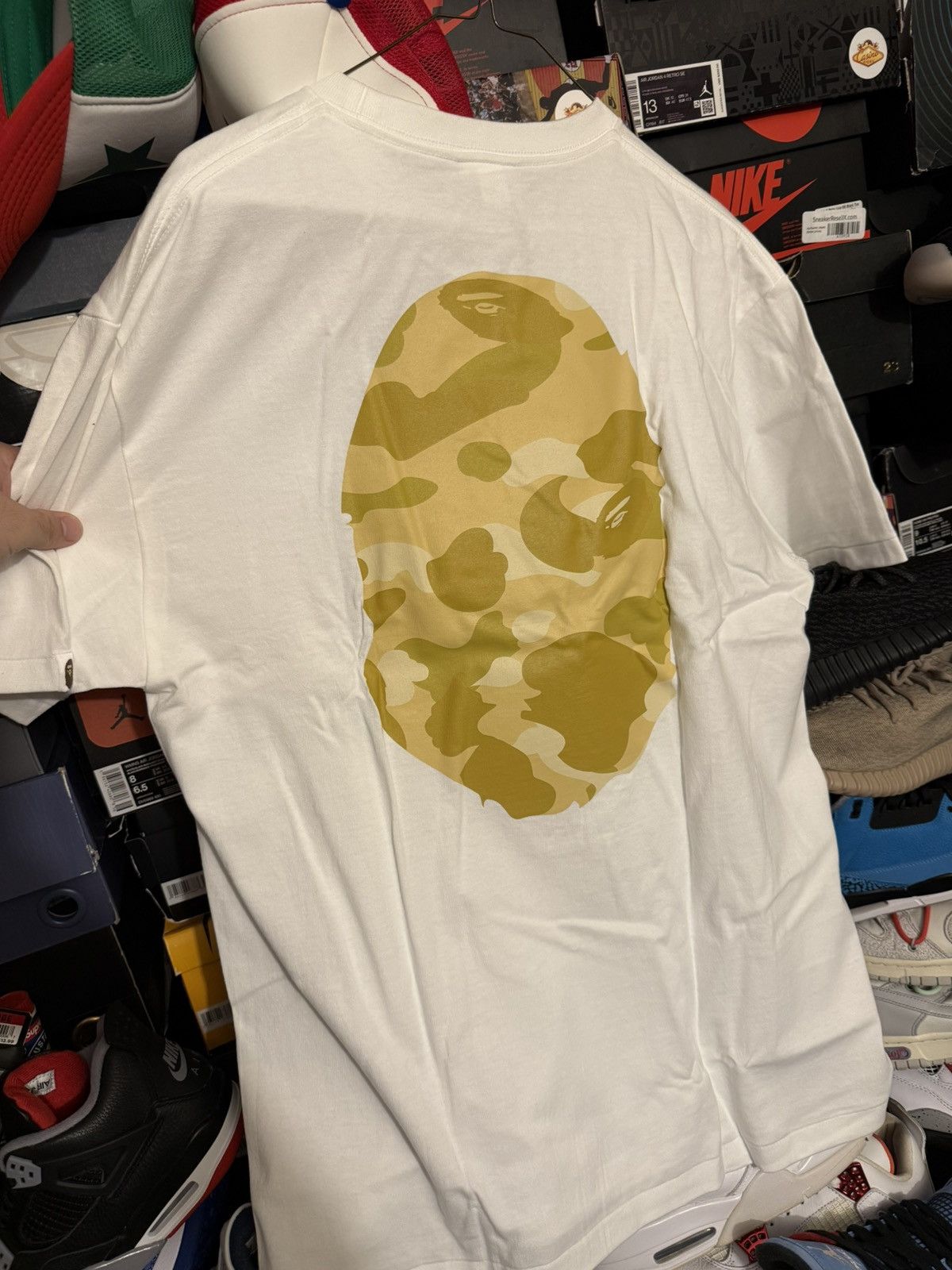 Bape head tee yellow camo size XL