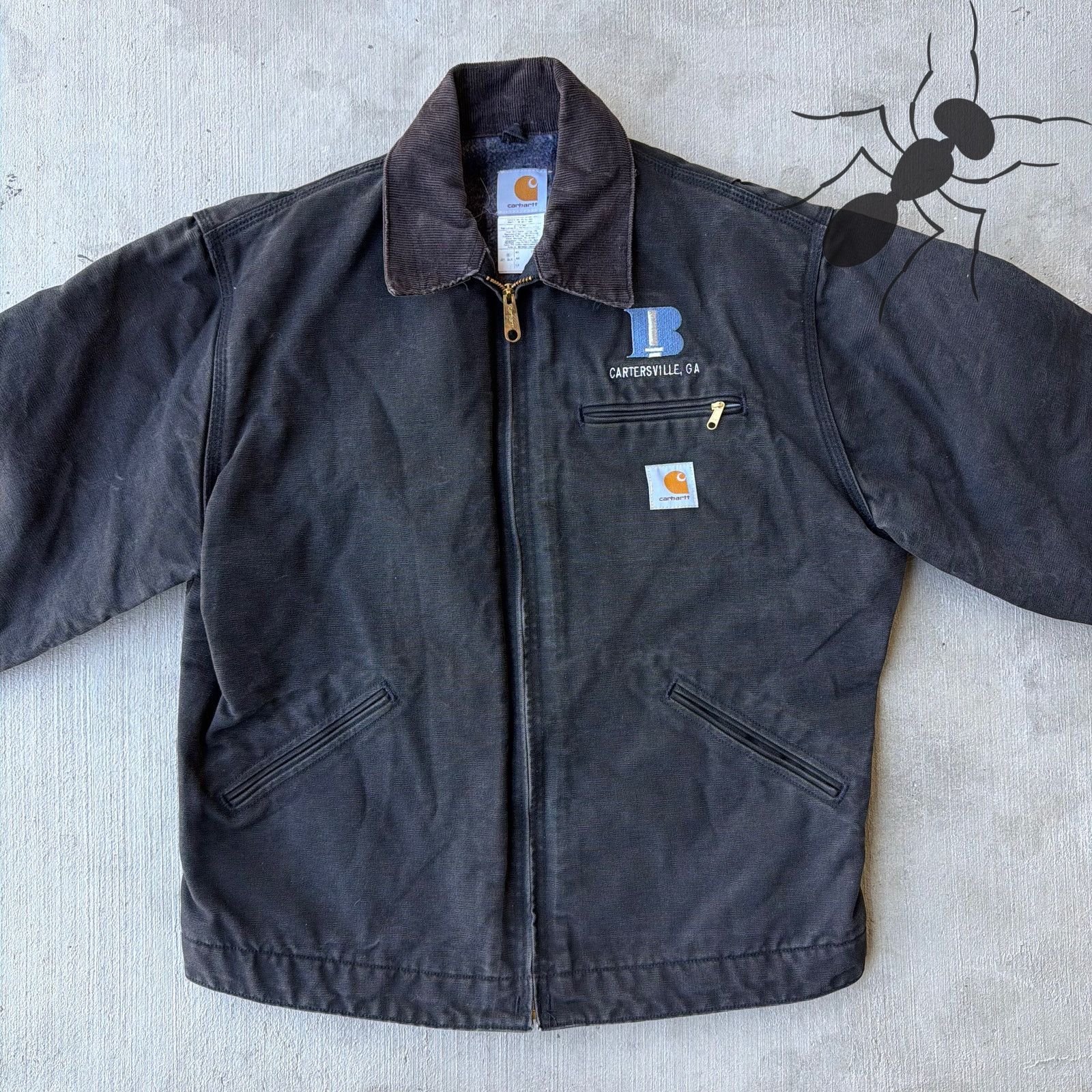 Carhartt × Vintage Vintage Carhartt J01 black Detroit work wear jacket Size US L / EU 52-54 / 3 - 3 Thumbnail